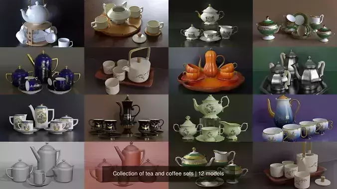 Collection of tea and coffee sets 