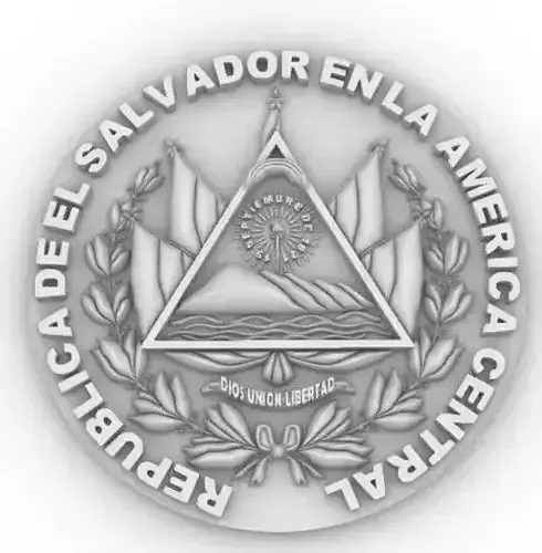 Escudo de El Salvador Coat of Arms El Salvador 3D print model