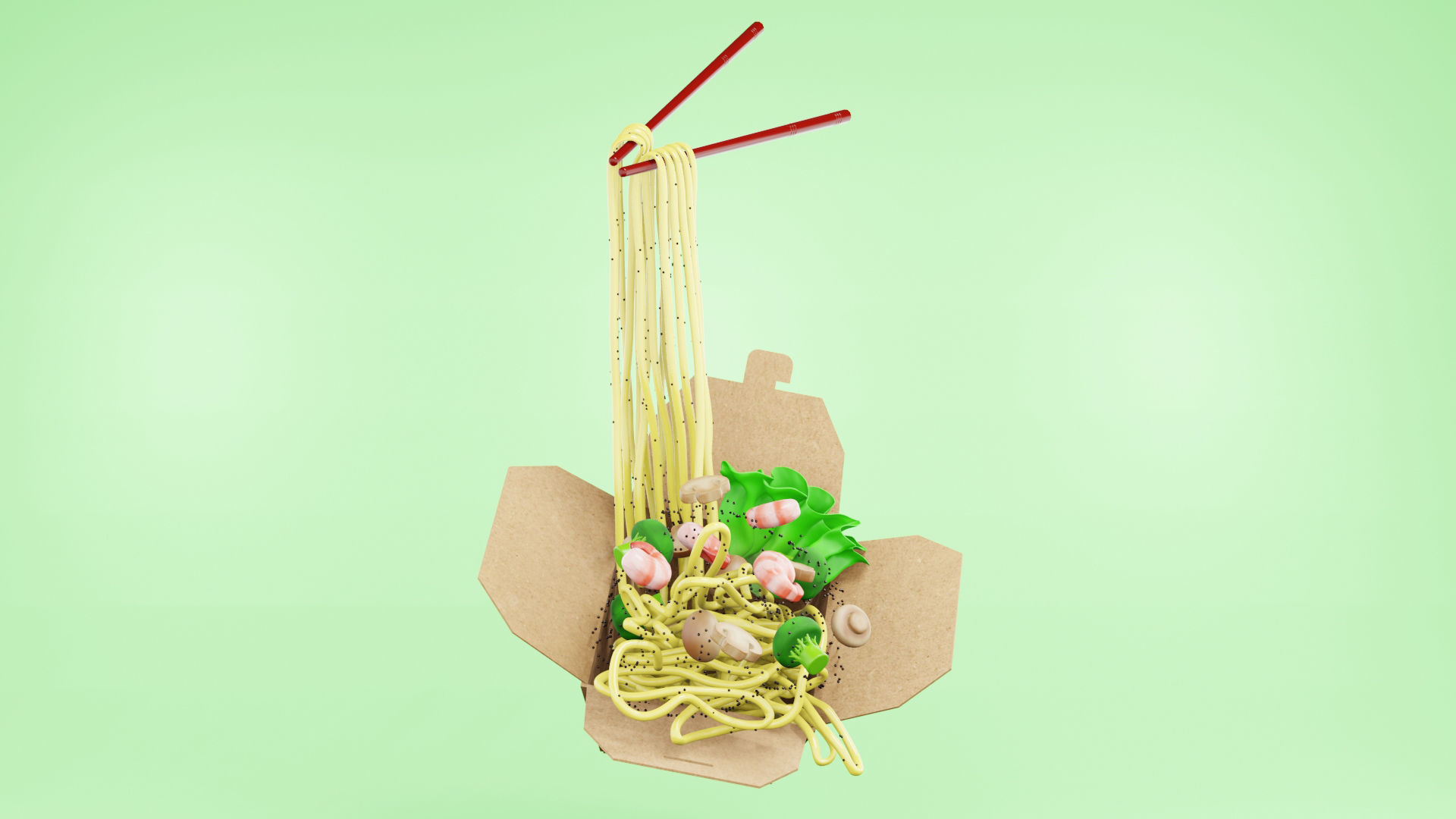 Noodle Box 002 3D model_2