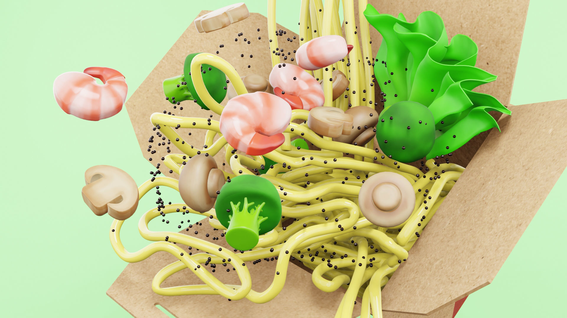Noodle Box 002 3D model_7