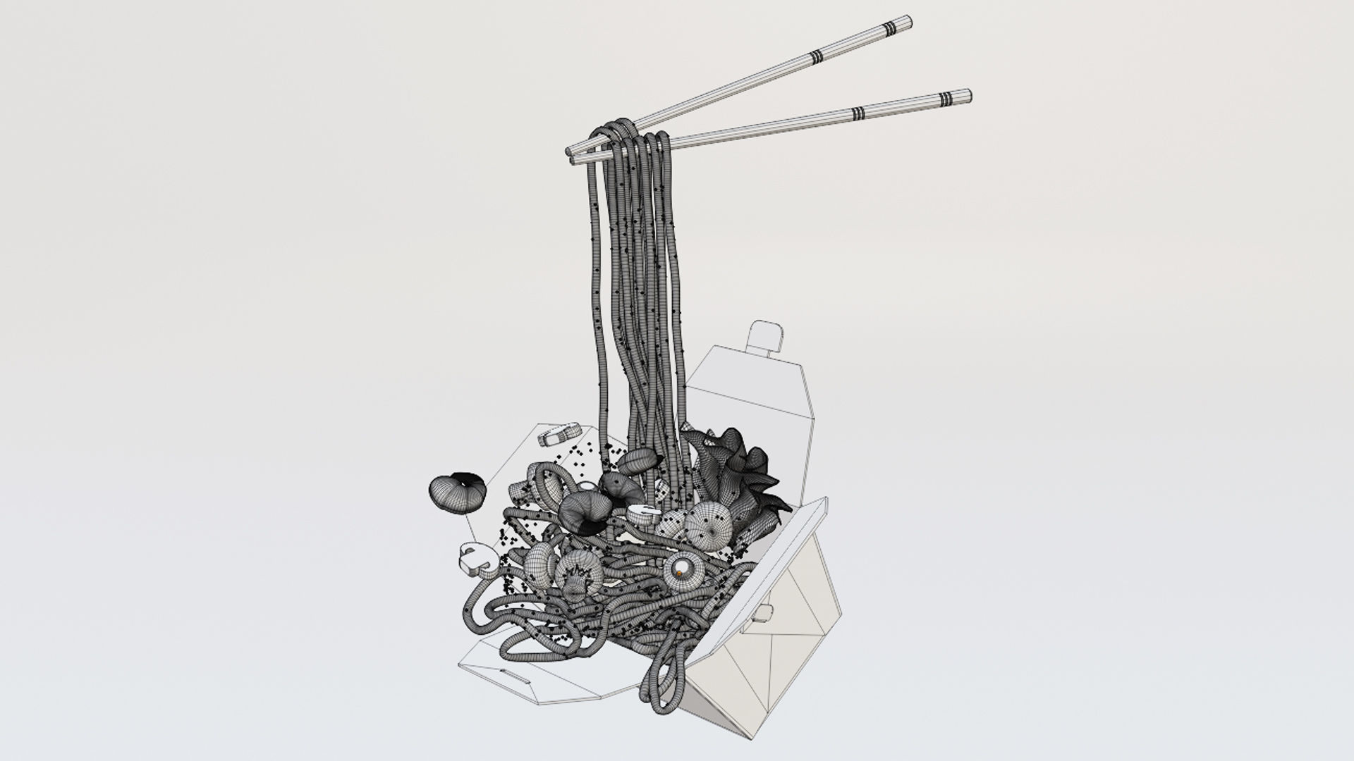 Noodle Box 002 3D model_9