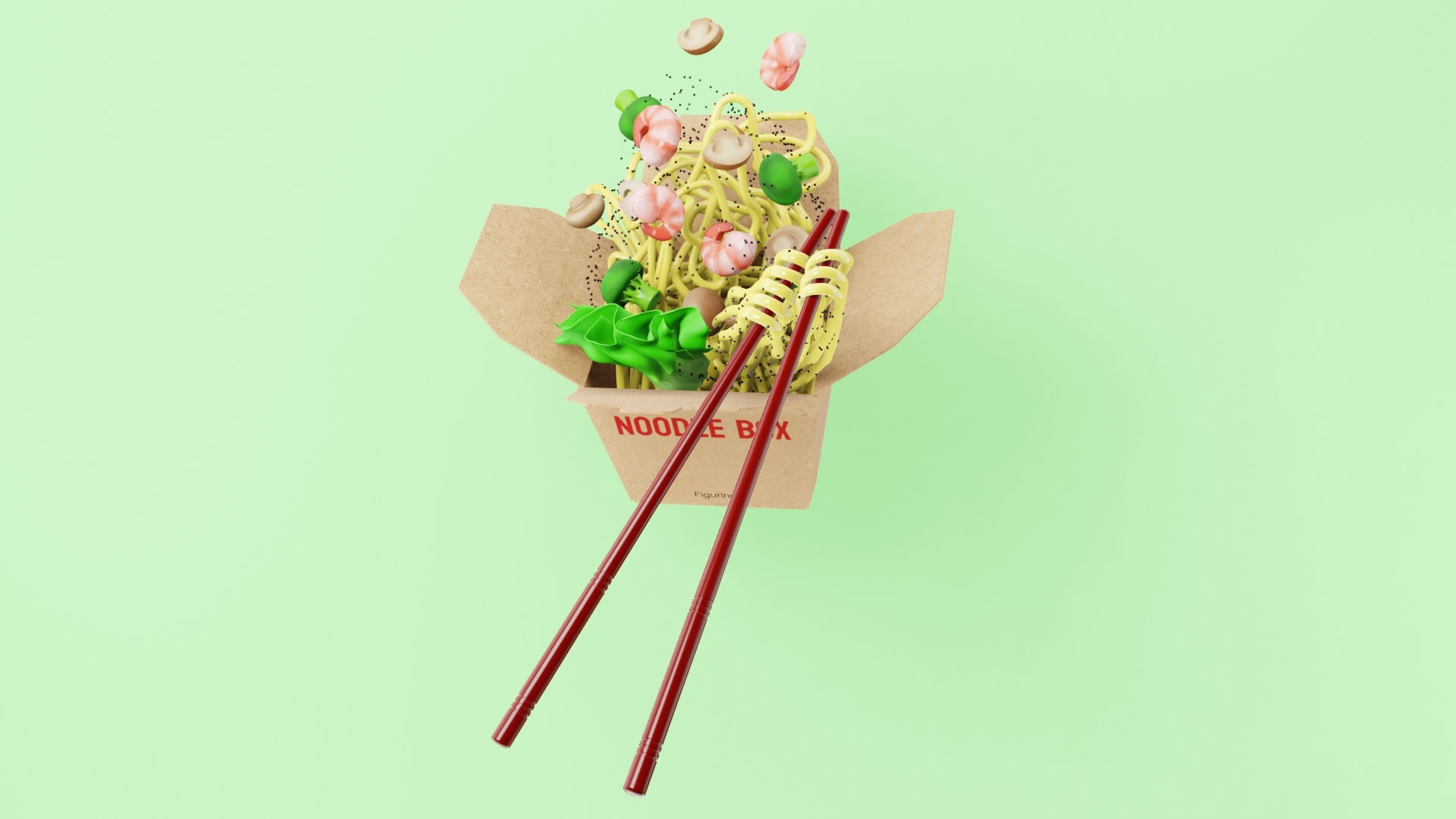 Noodle Box 002 3D model_6