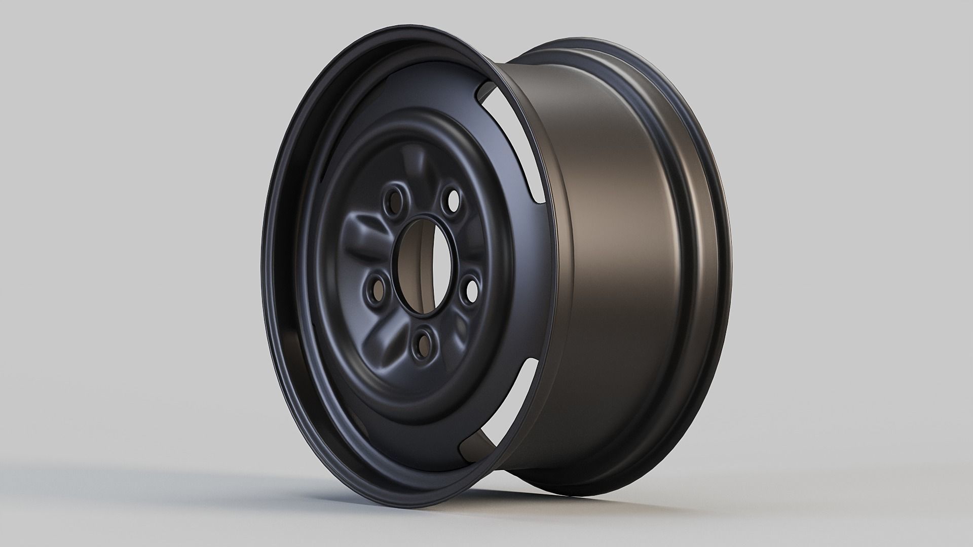 Steel Car Wheel 3D model_1