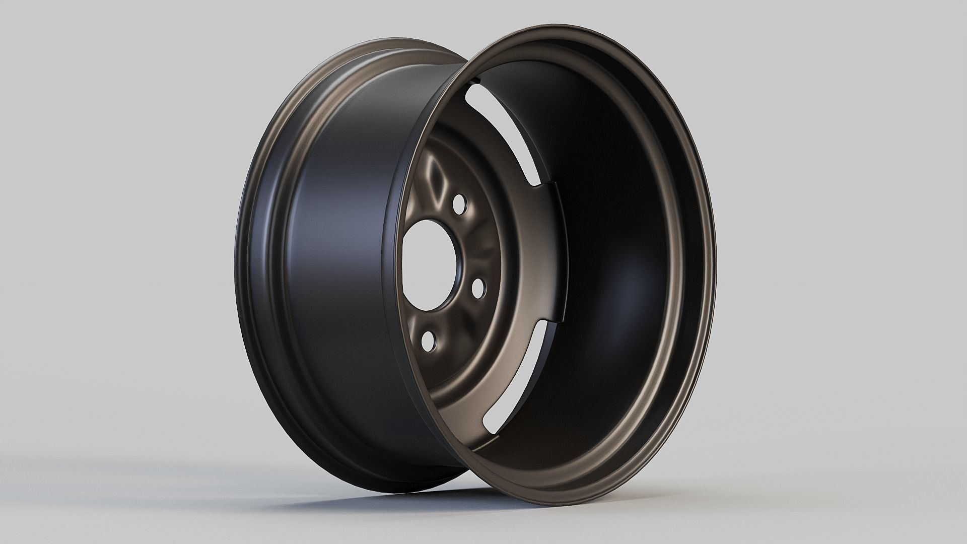 Steel Car Wheel 3D model_4
