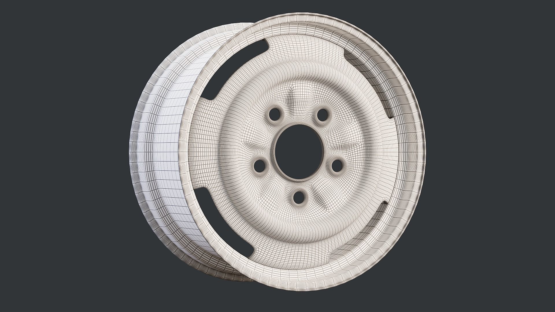 Steel Car Wheel 3D model_11