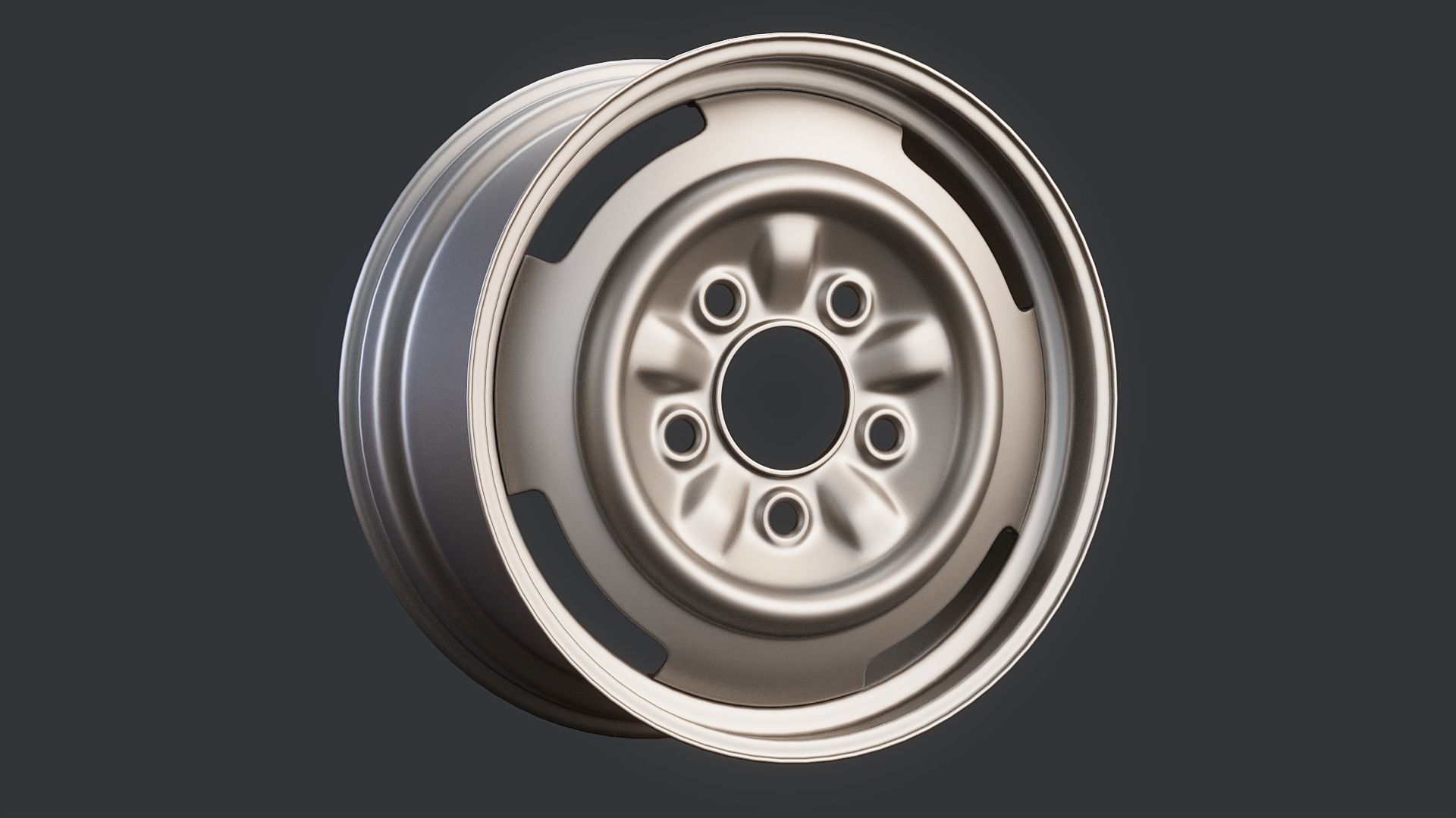 Steel Car Wheel 3D model_9
