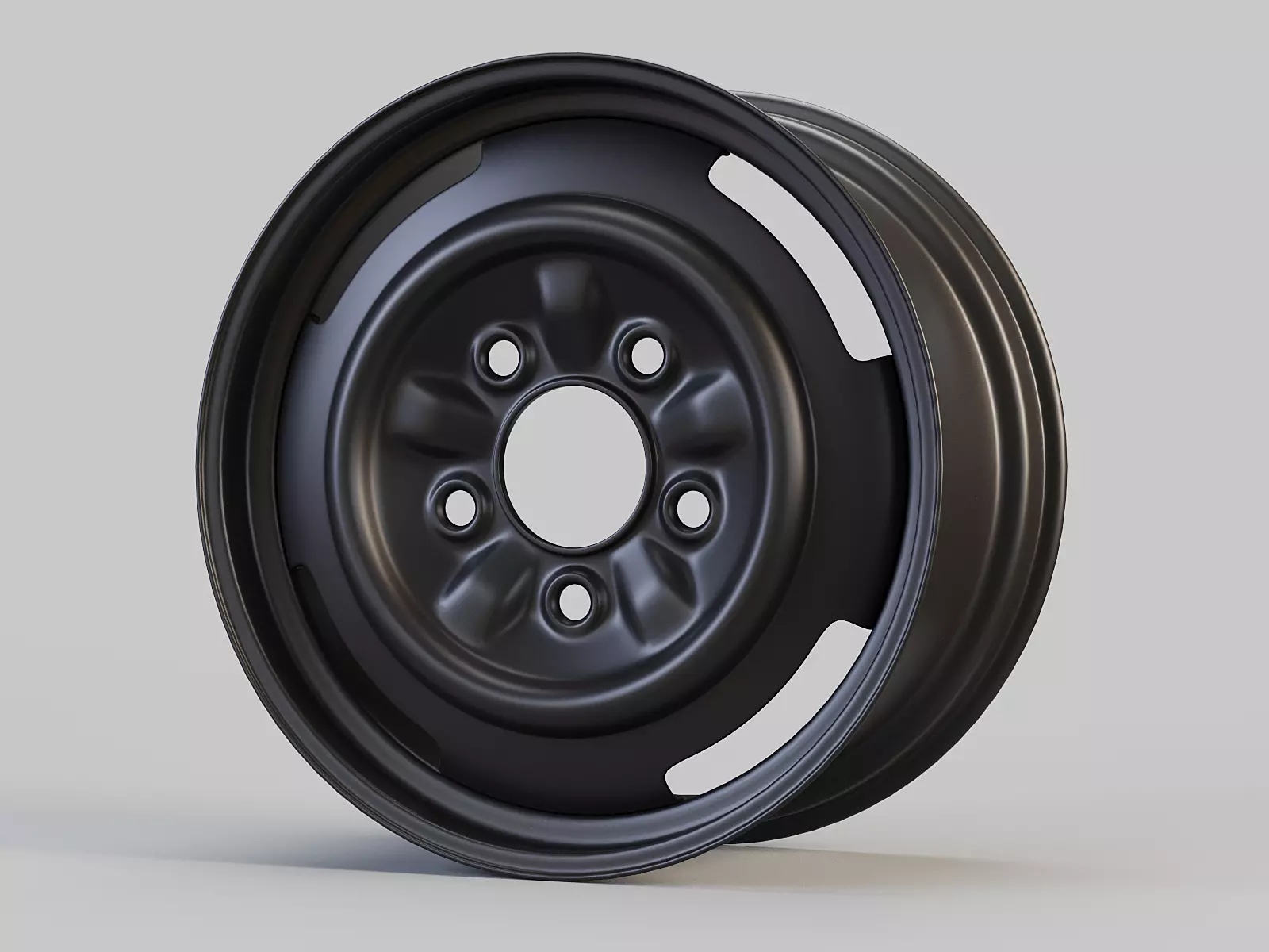 Steel Car Wheel 3D model_0