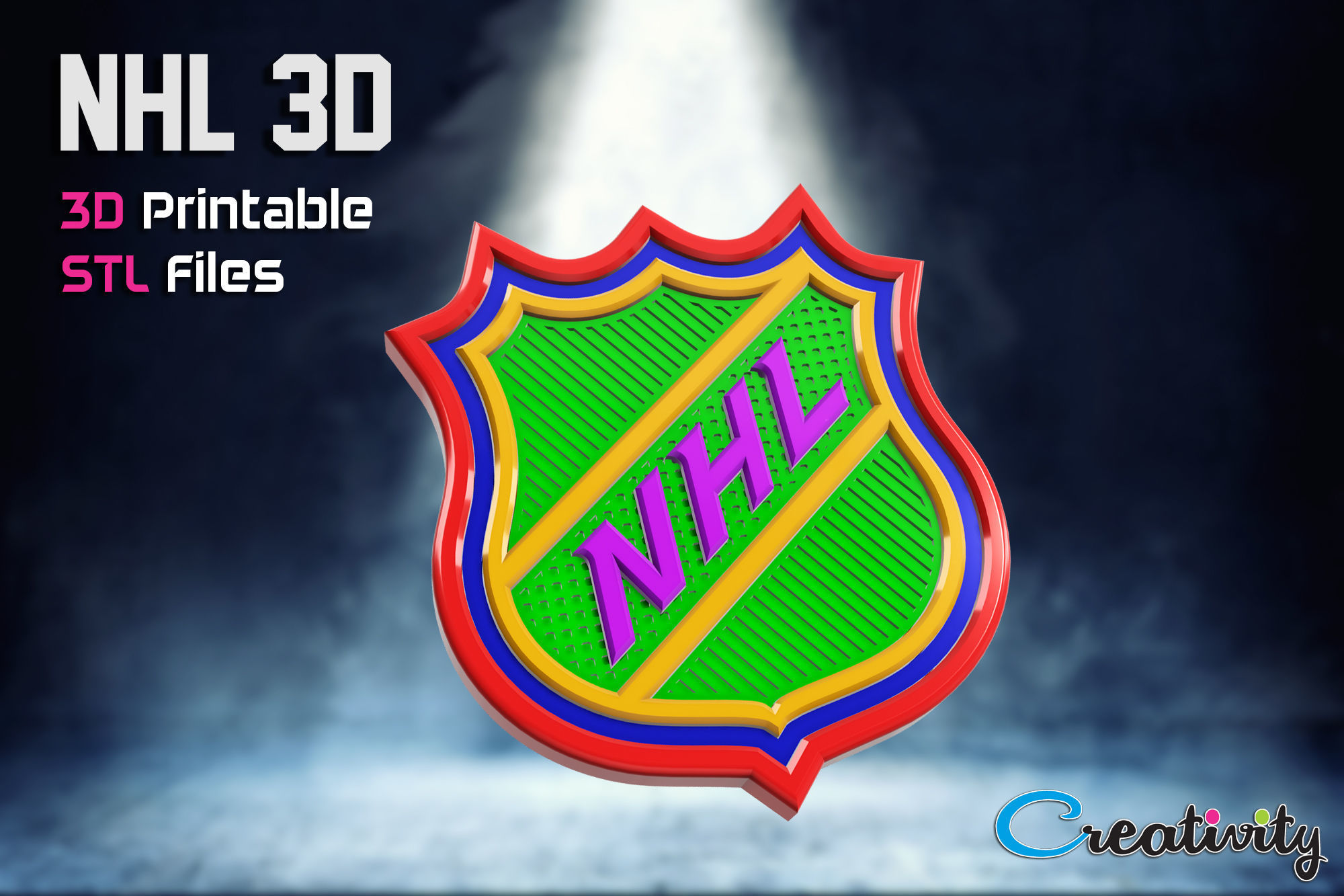 NHL logo 3D 3D print model_2