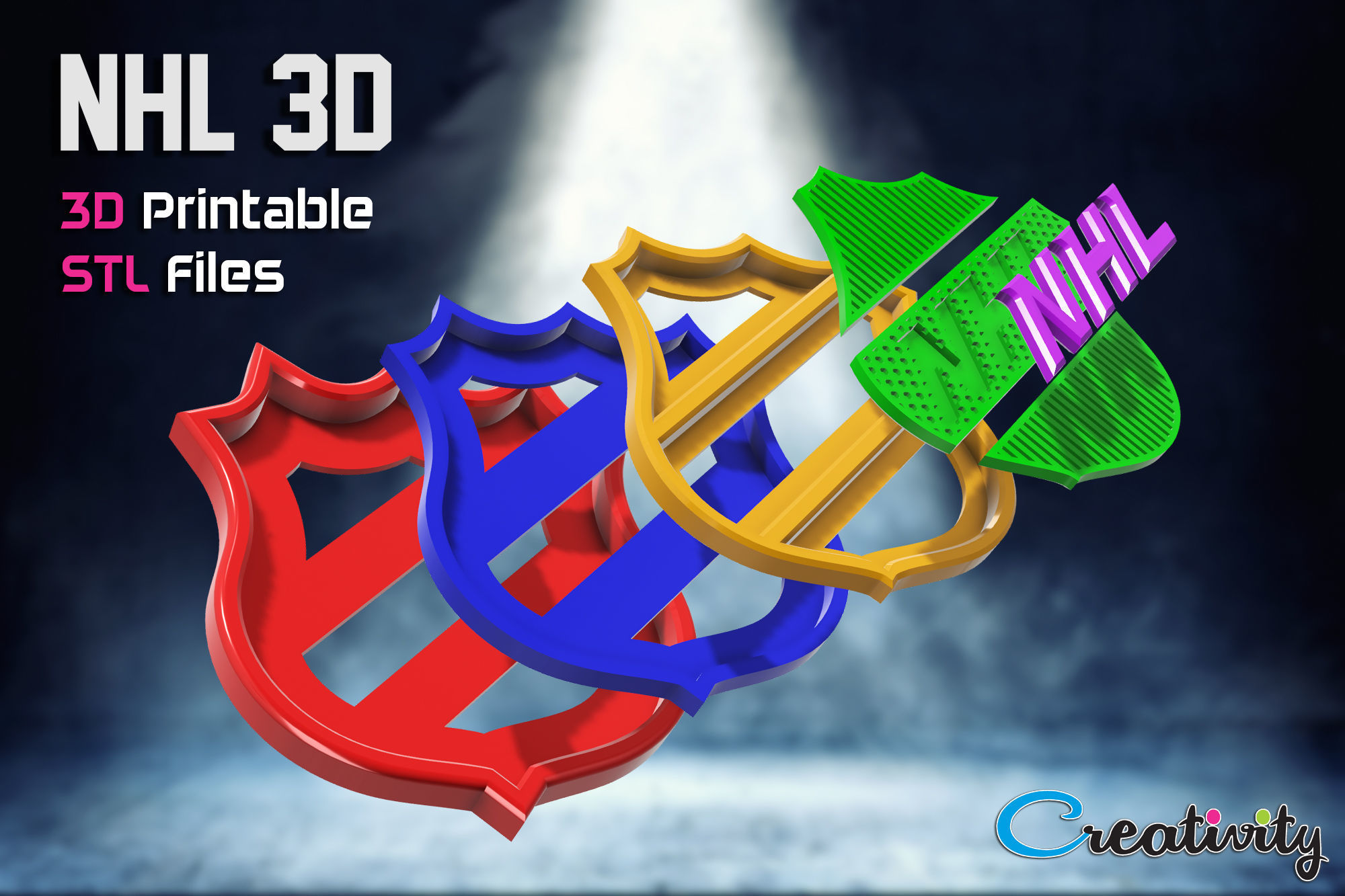 NHL logo 3D 3D print model_3