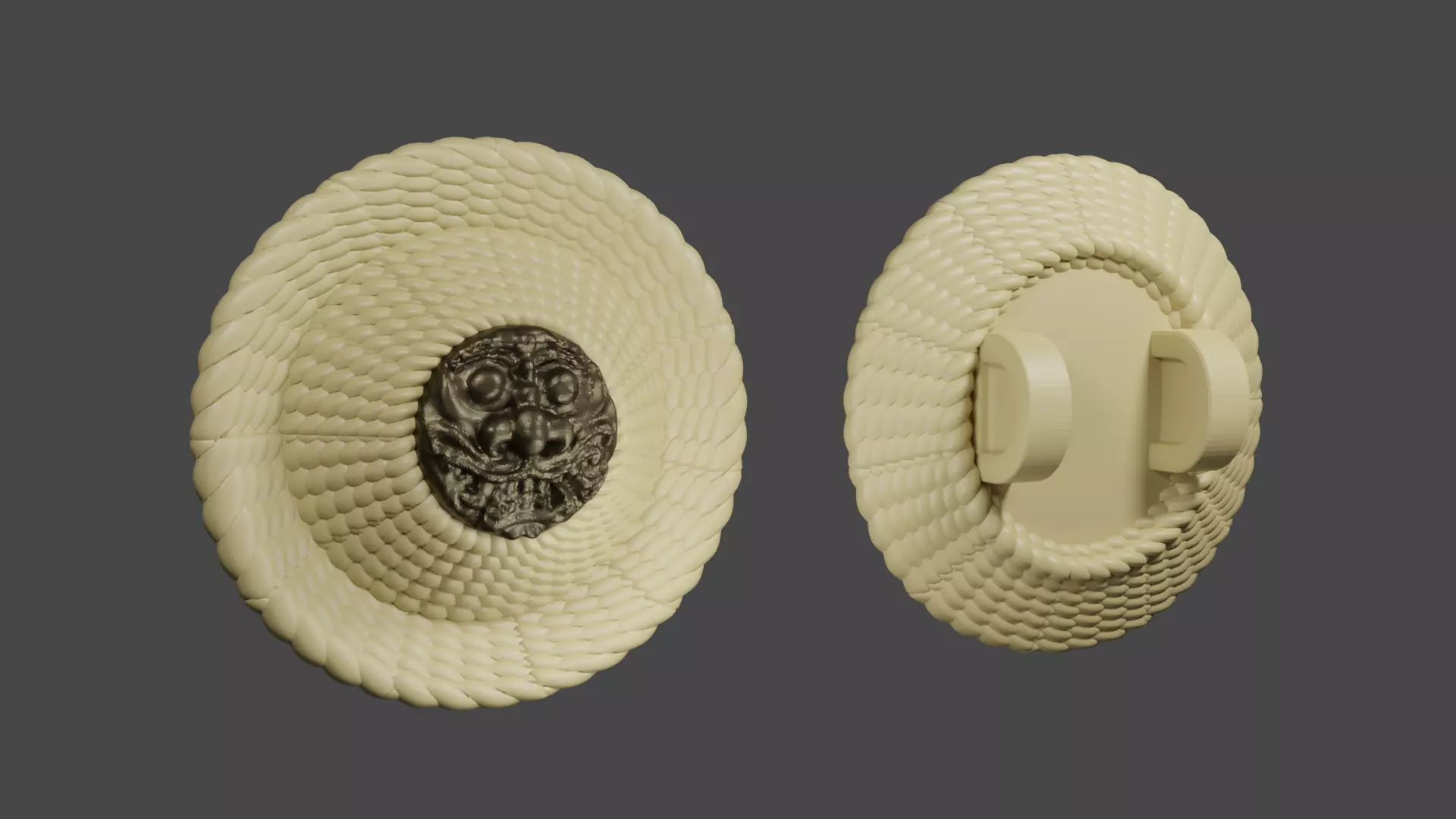 Deungpae - Korean Lacquered Rattan Shield Free 3D print model