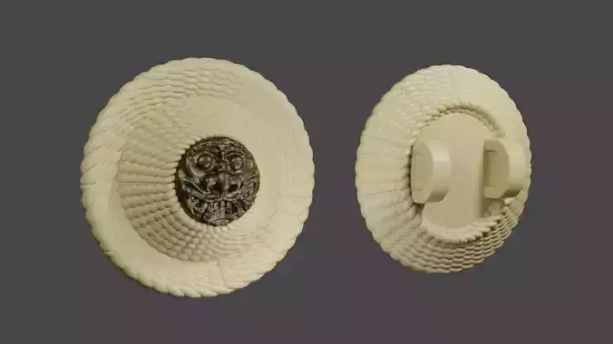 Deungpae - Korean Lacquered Rattan Shield Free 3D print model