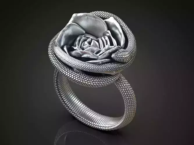 Ring rose flower snake serpent
