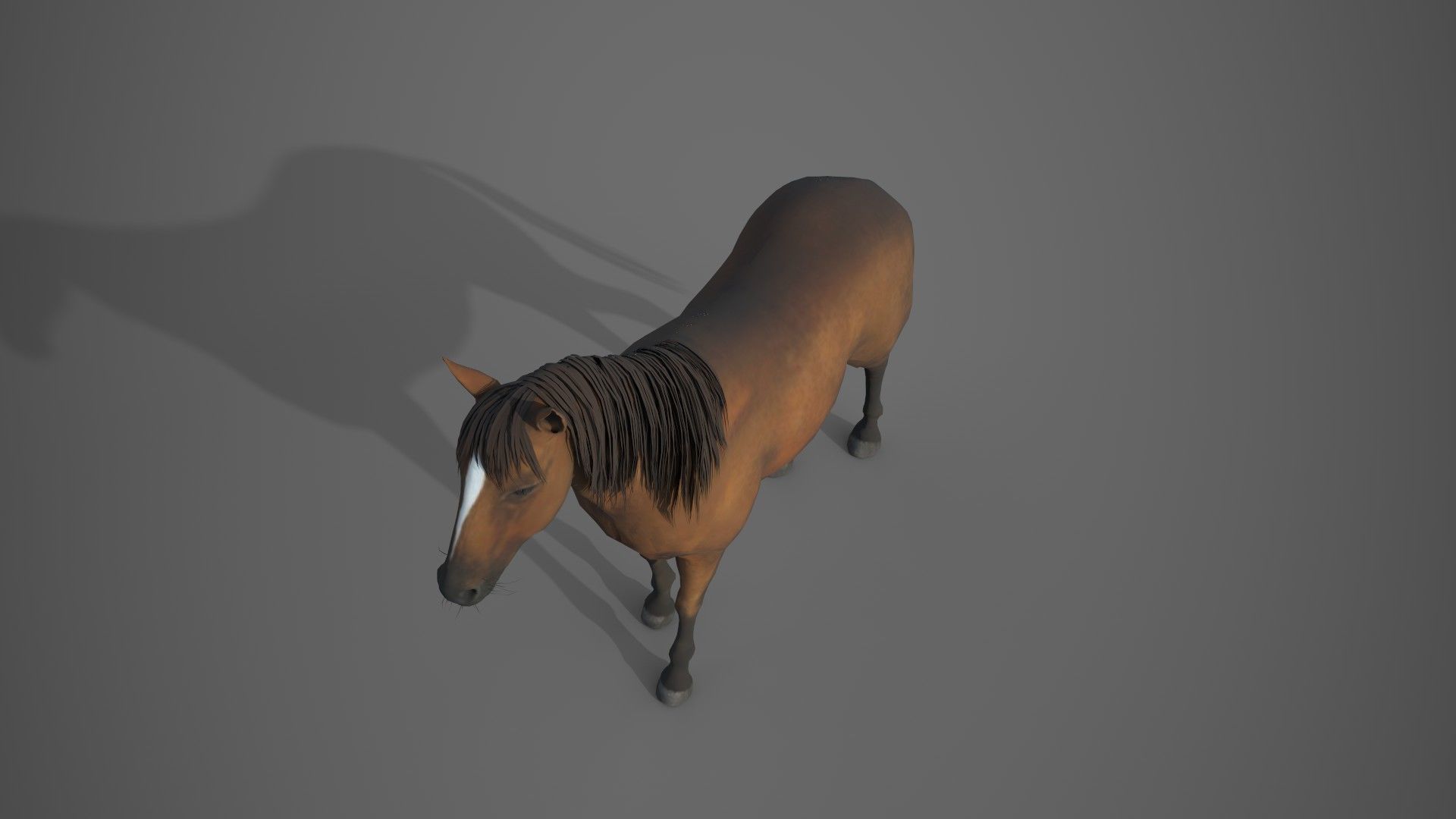 Horse Brown 3D model_8