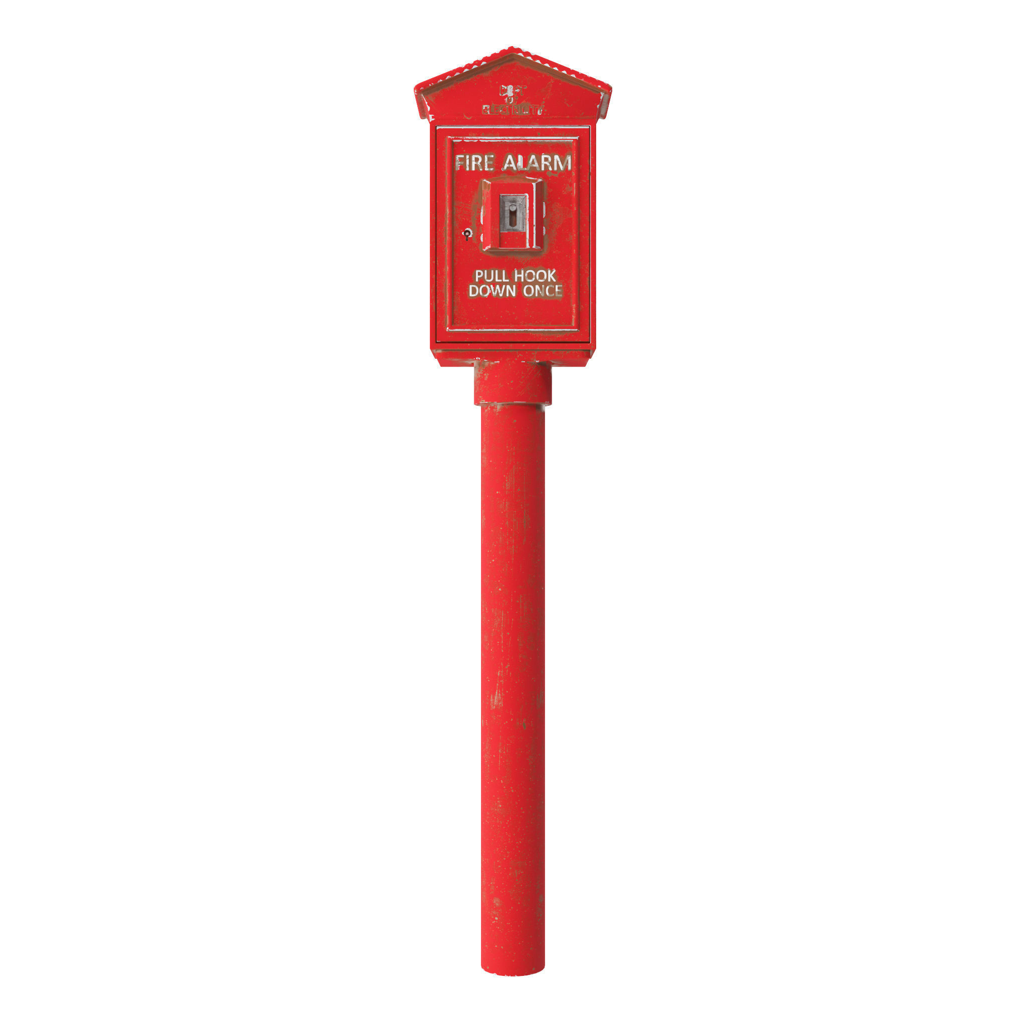 Retro Fire Alarm 3D model_2