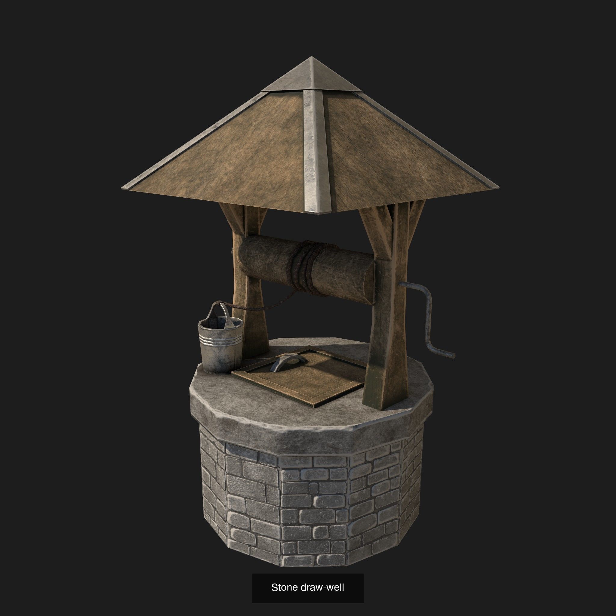 Draw-wells collection water well with roof _2
