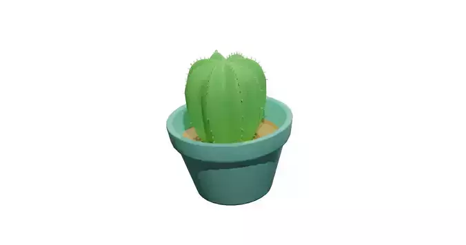cactus stylized 3d model - lowpoly