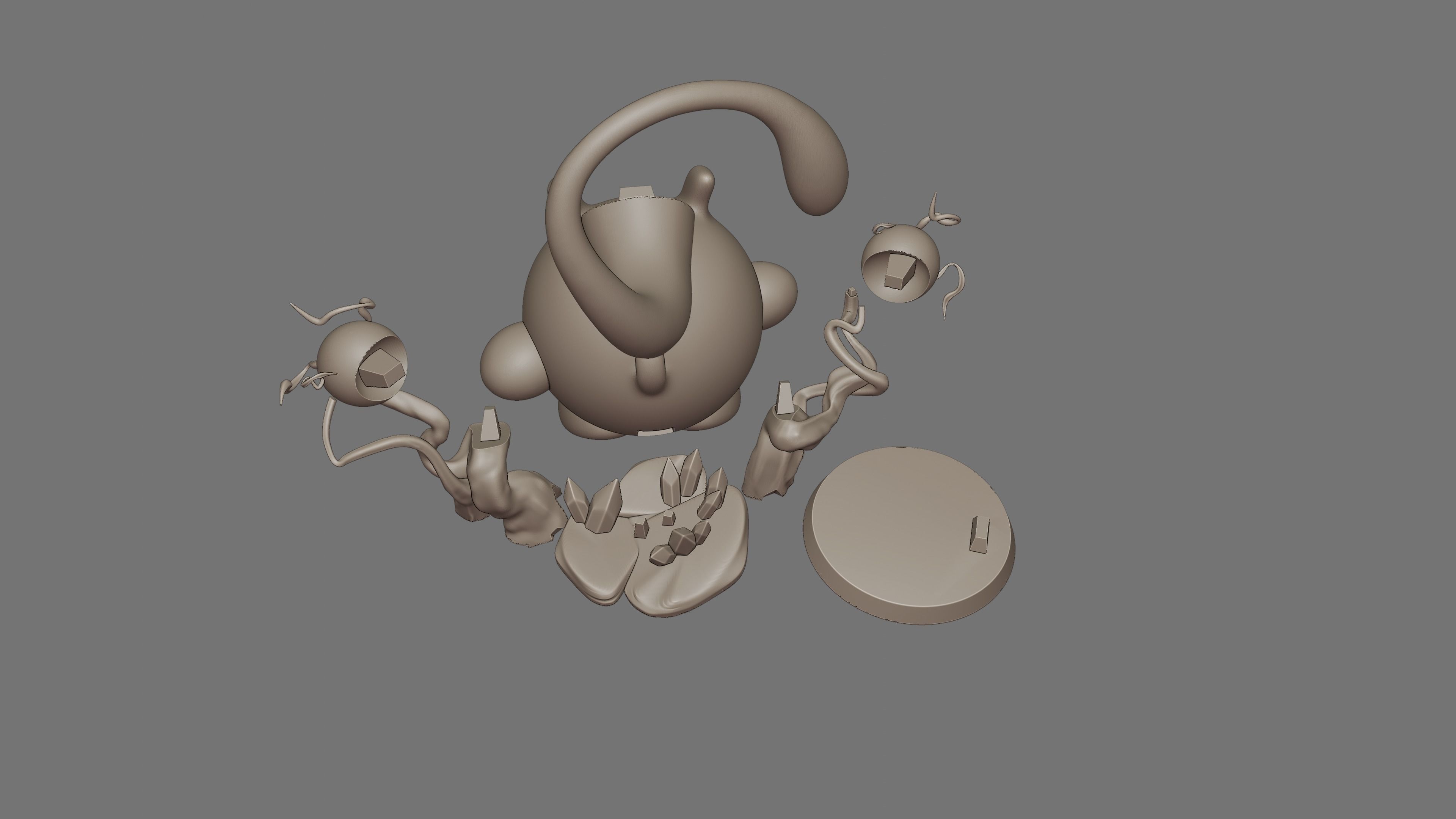 KIRBY - MEWTWO POKEMON 3D print model_4