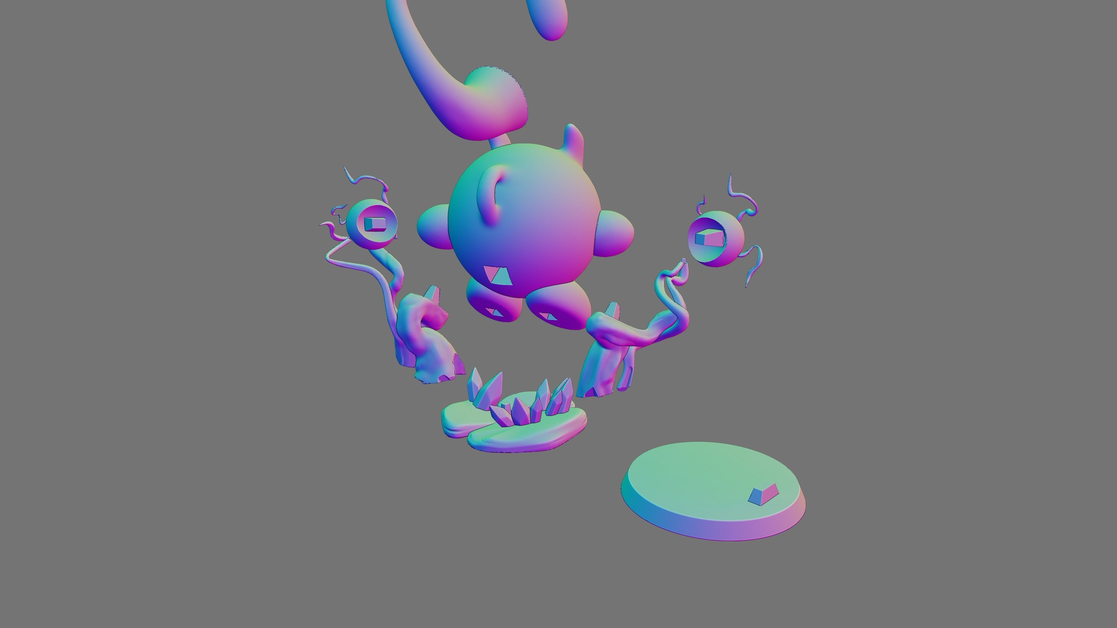 KIRBY - MEWTWO POKEMON 3D print model_5