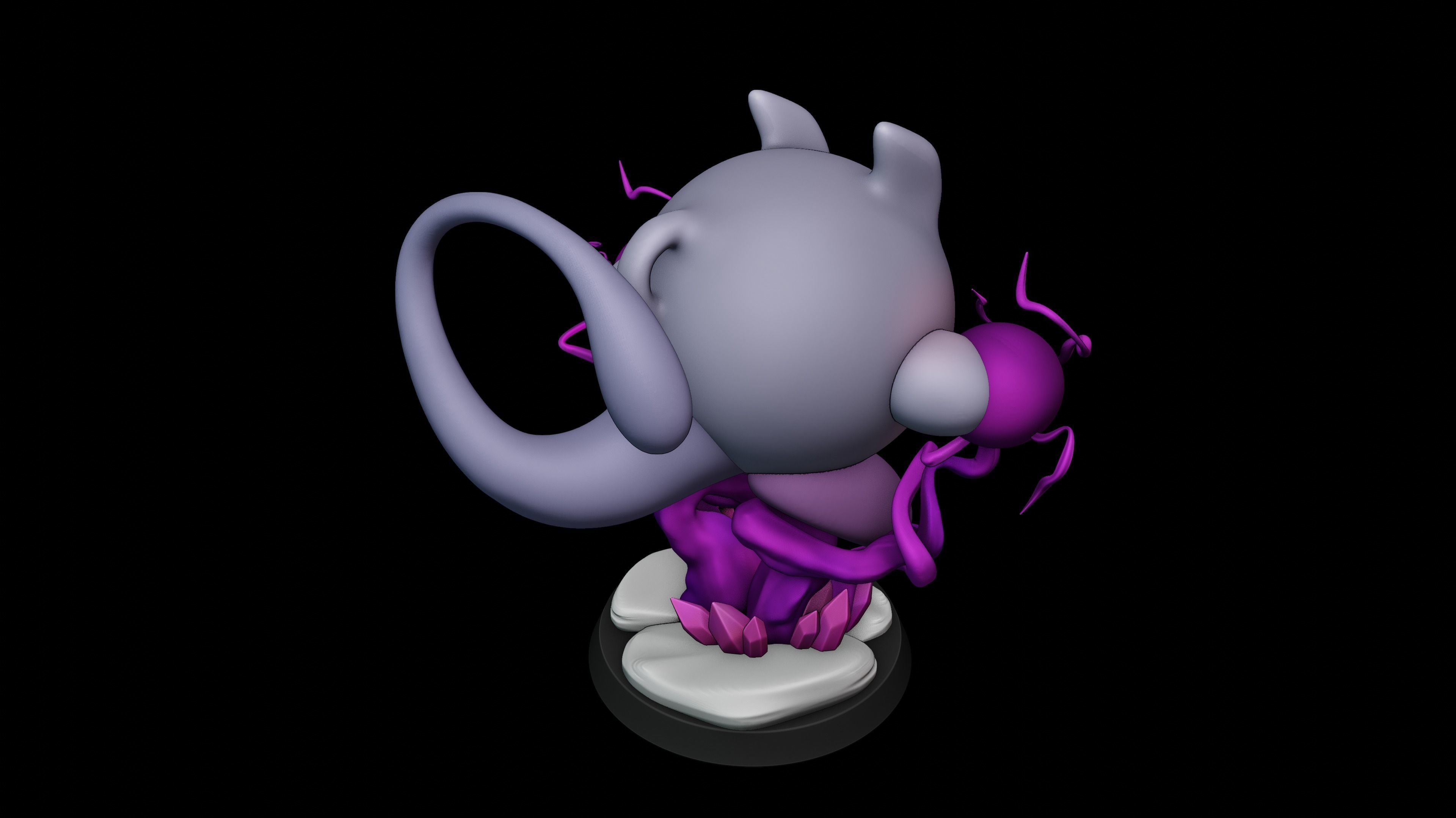 KIRBY - MEWTWO POKEMON 3D print model_2