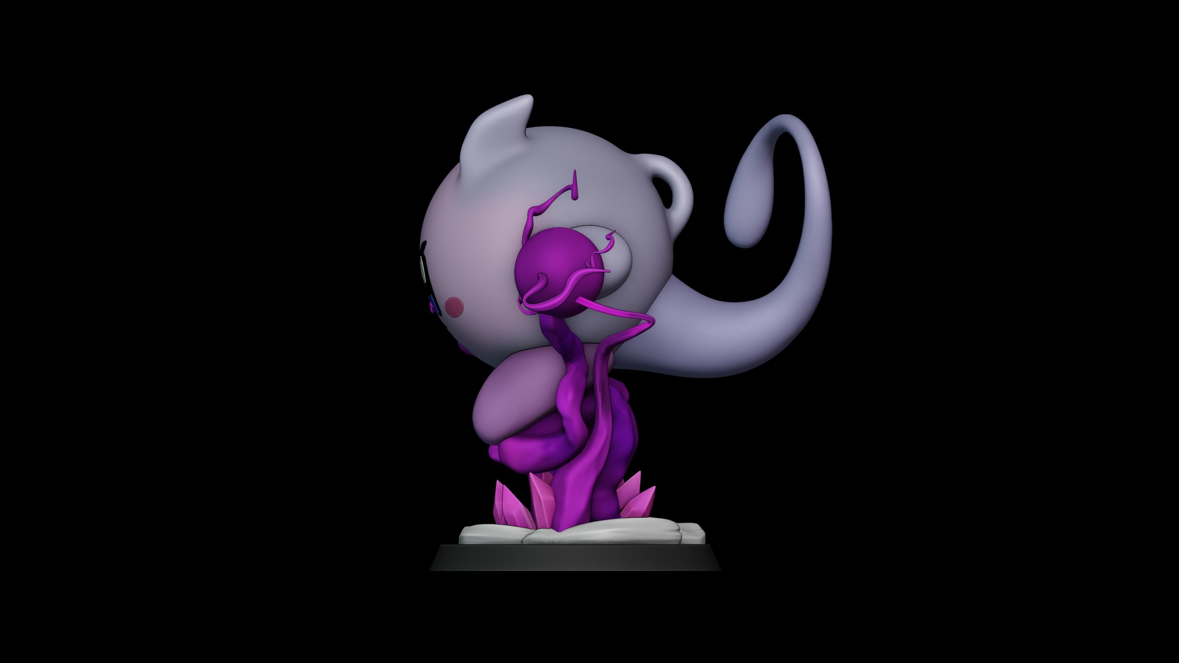 KIRBY - MEWTWO POKEMON 3D print model_3