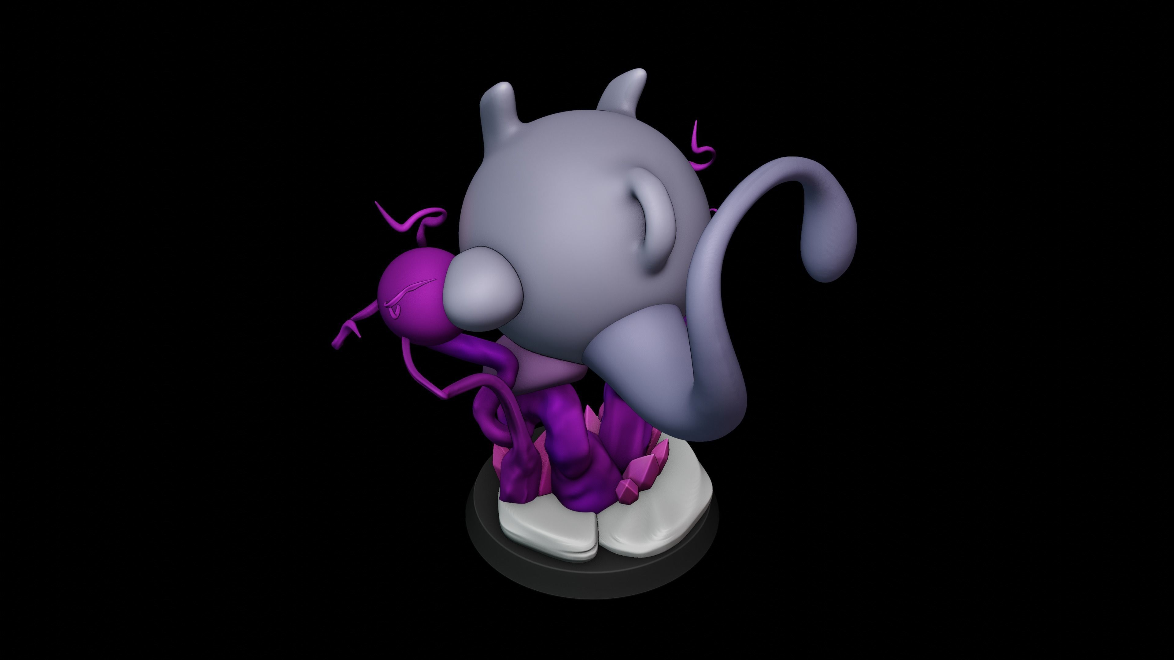 KIRBY - MEWTWO POKEMON 3D print model_10