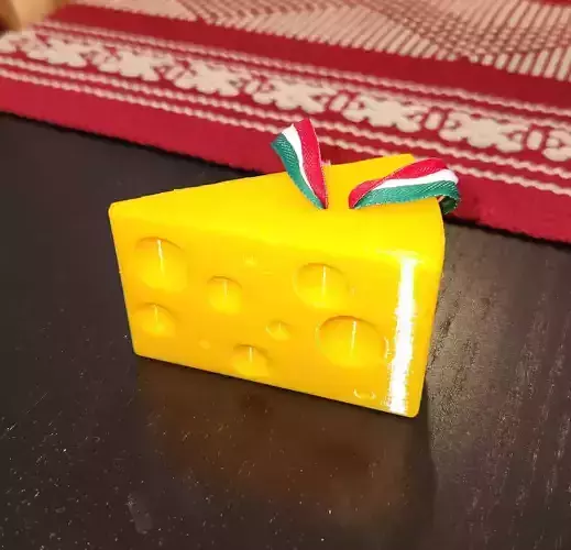 Cheese Wedge Christmas Ornament 3D print model