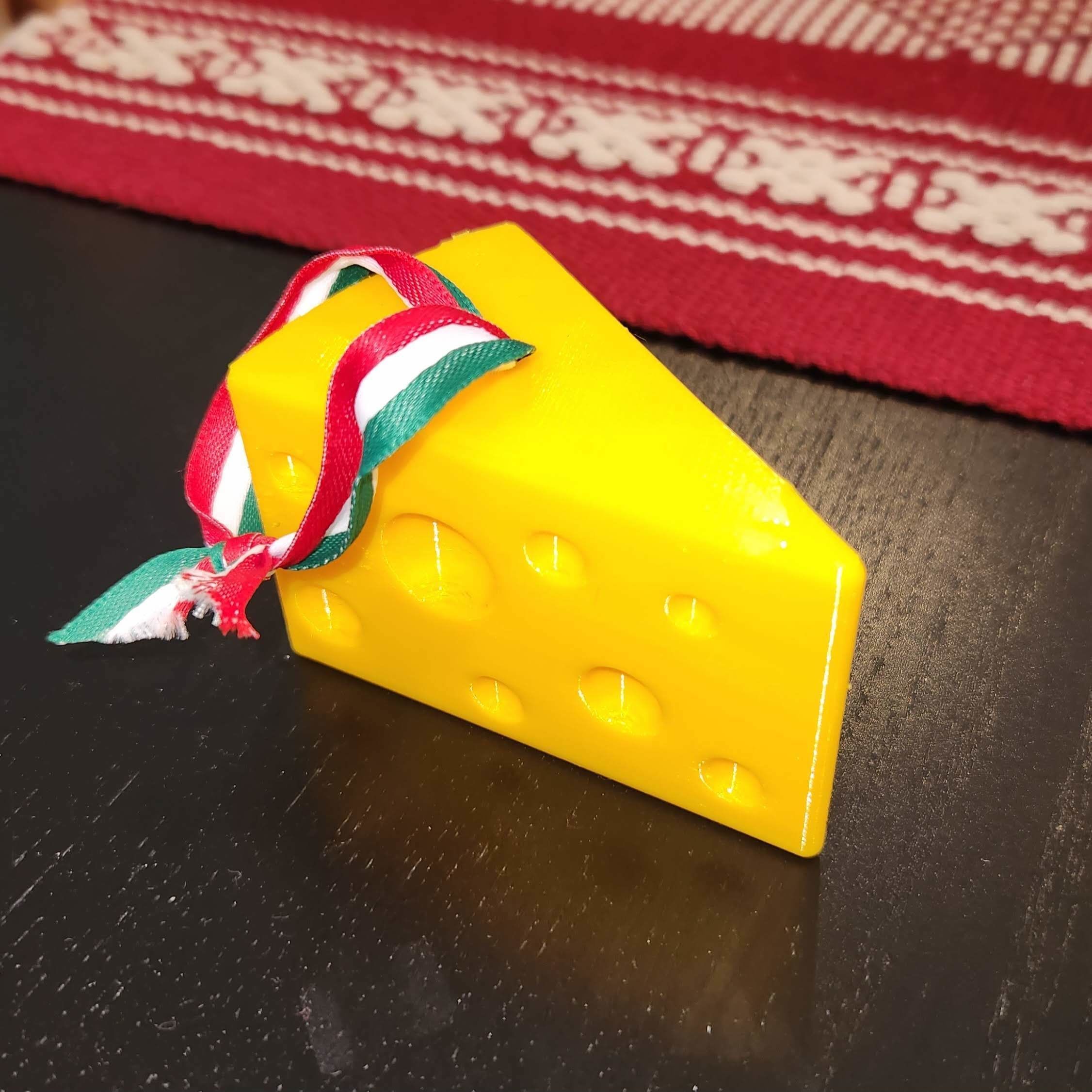 Cheese Wedge Christmas Ornament 3D print model_1