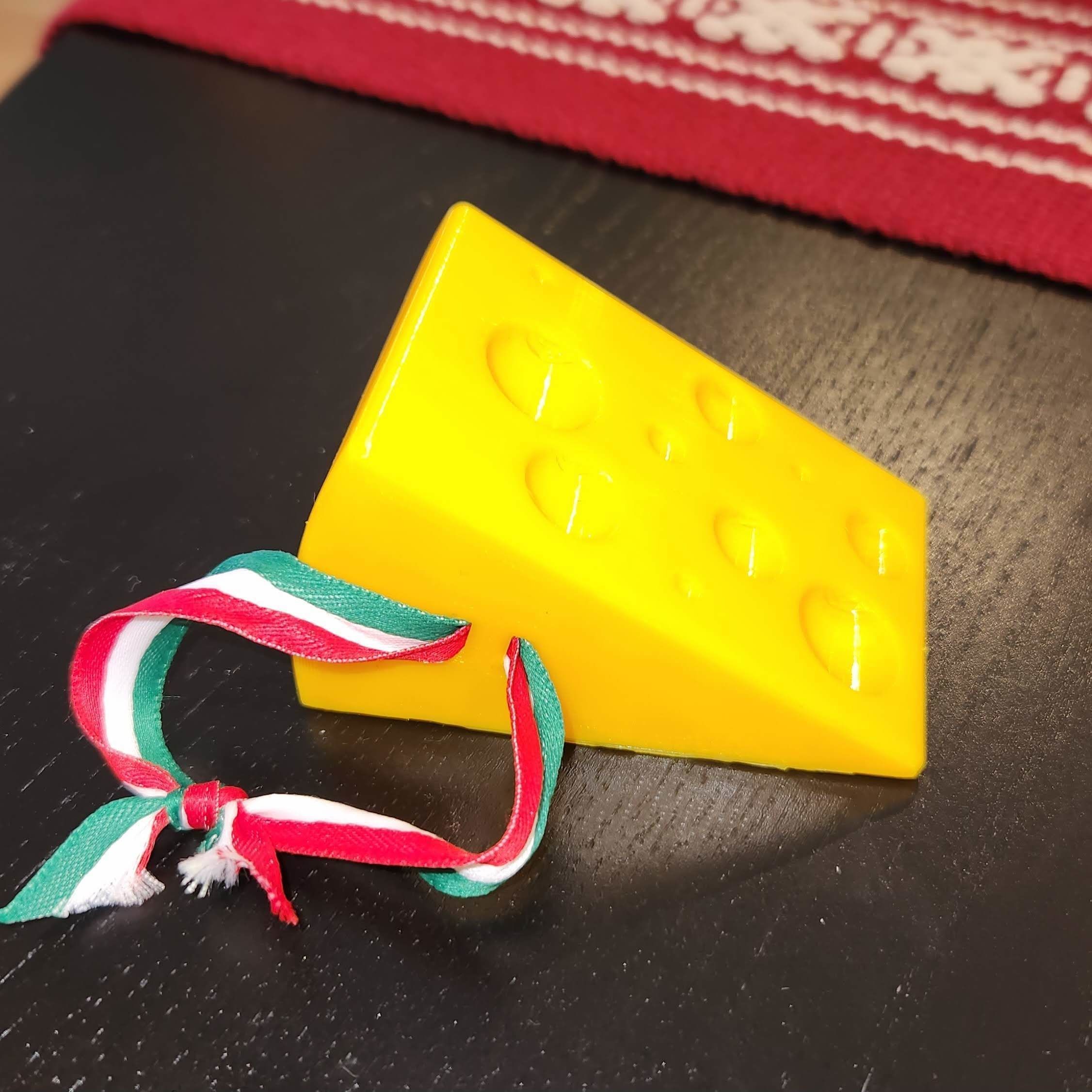 Cheese Wedge Christmas Ornament 3D print model_3