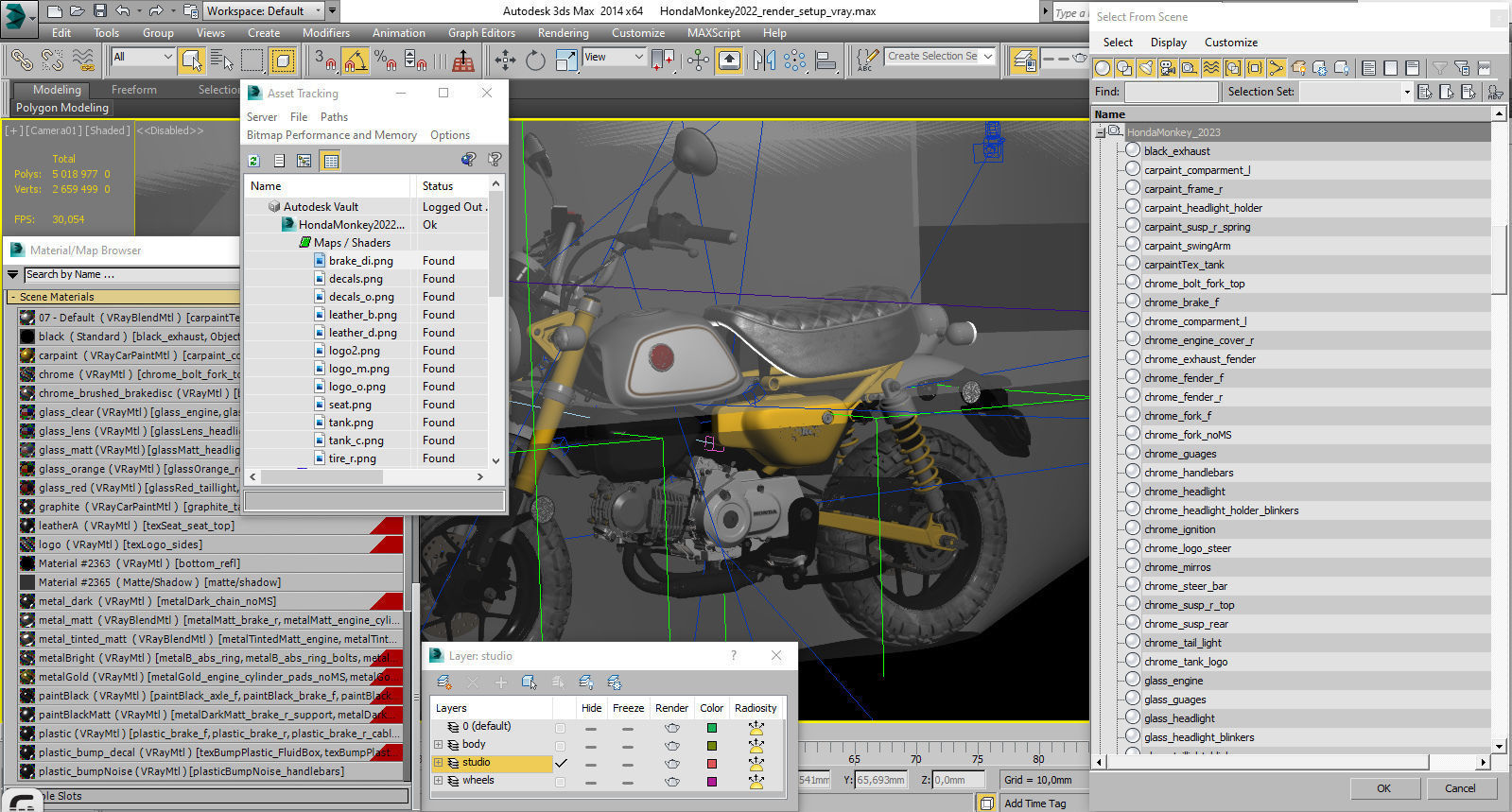 Honda Monkey 125 2023 3D model_30