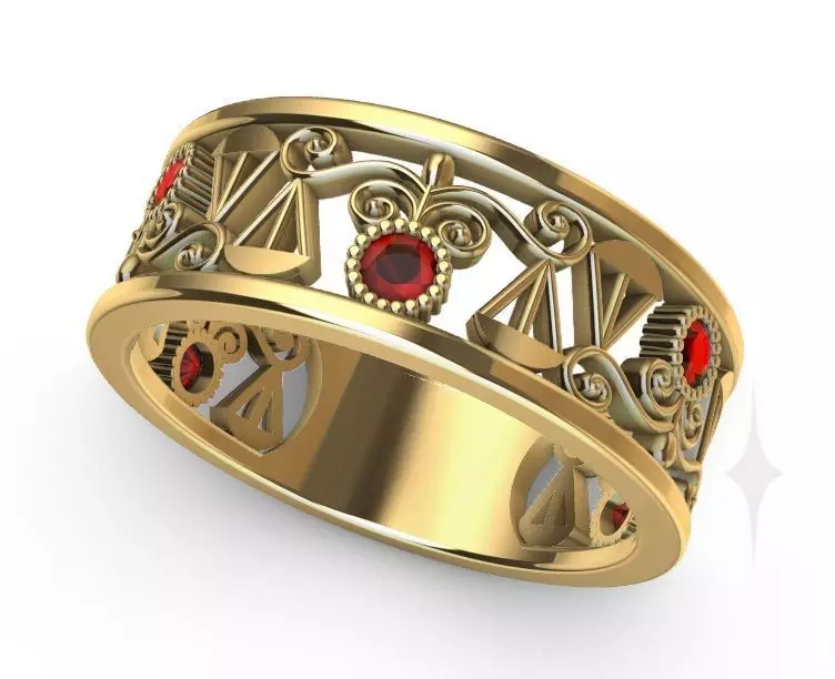 RING ATTORNEY LAWYER GRADUATION 3D PRINTABLE 3D print model 3D print model