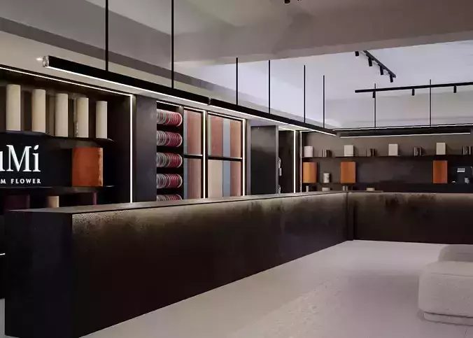 Elegant Flower Boutique Store 3D Model Scene