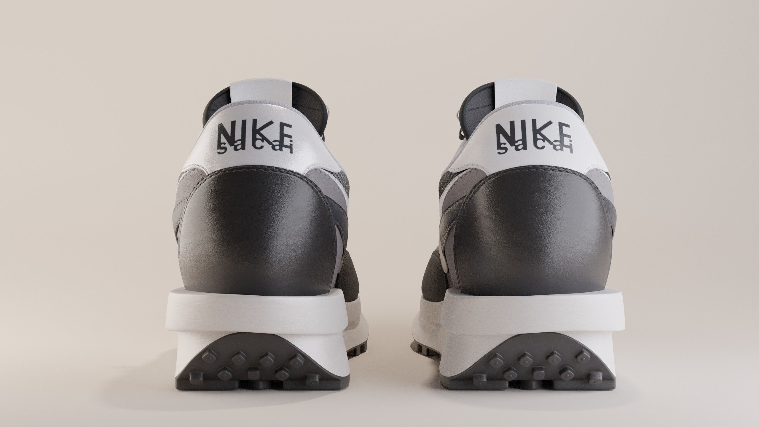 Nike Sacai LD Waffle Sneaker Pack 3D Model Collection_14