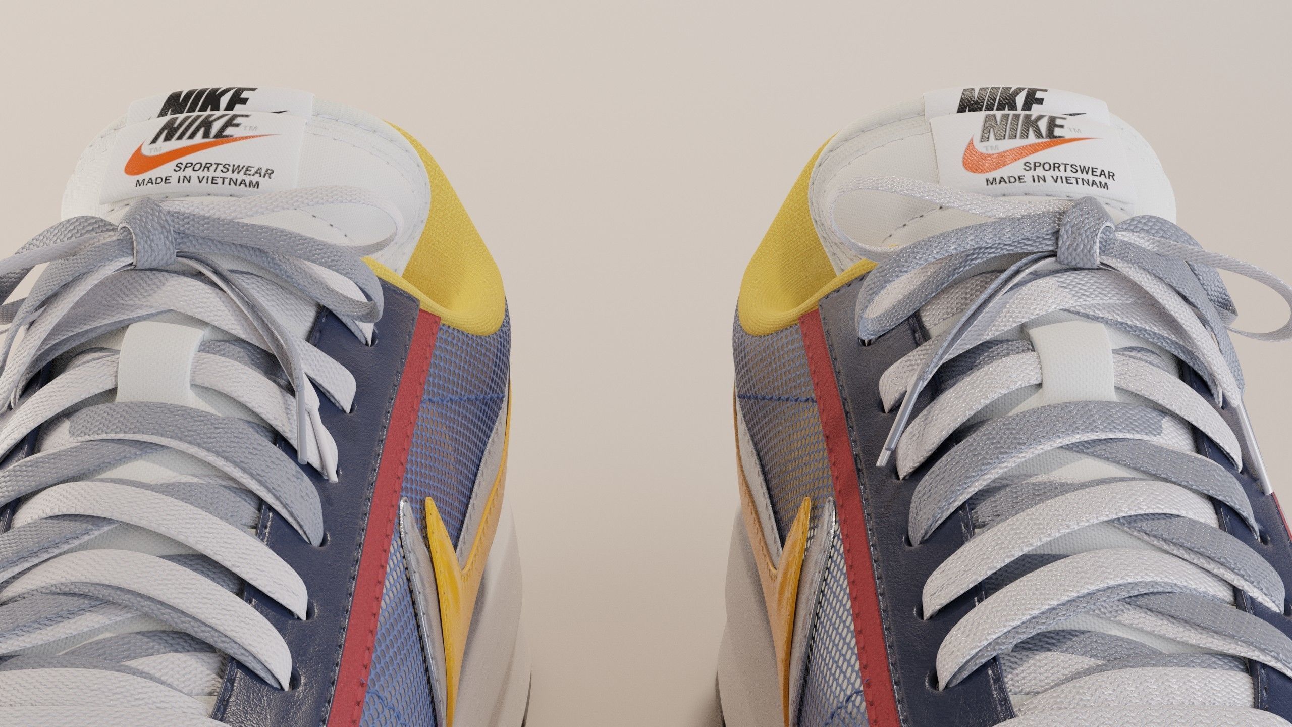 Nike Sacai LD Waffle Sneaker Pack 3D Model Collection_21