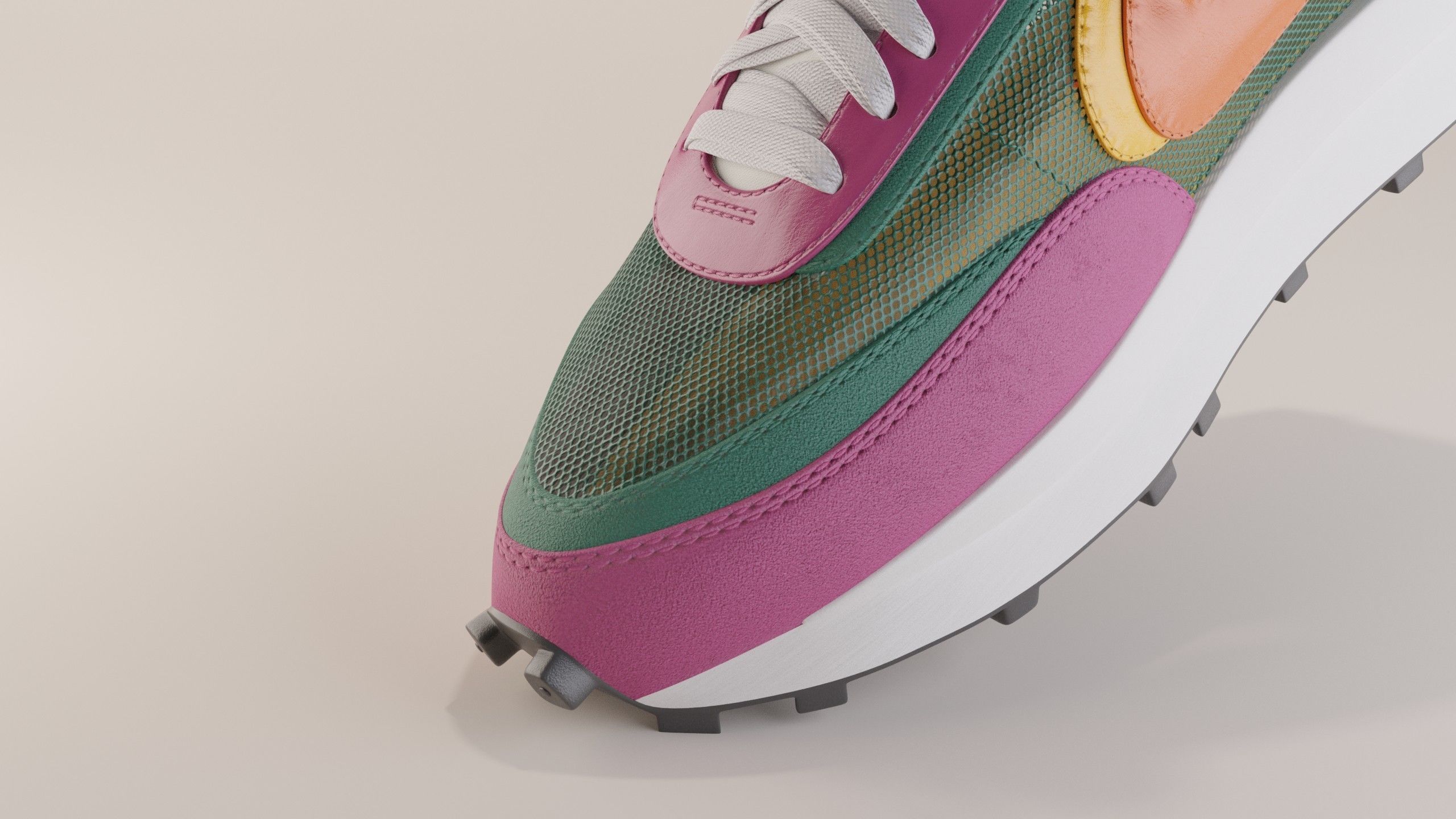 Nike Sacai LD Waffle Sneaker Pack 3D Model Collection_11