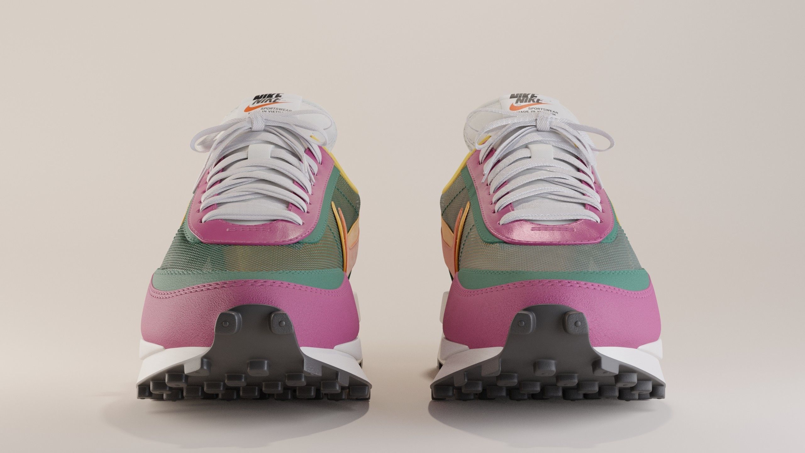 Nike Sacai LD Waffle Sneaker Pack 3D Model Collection_23