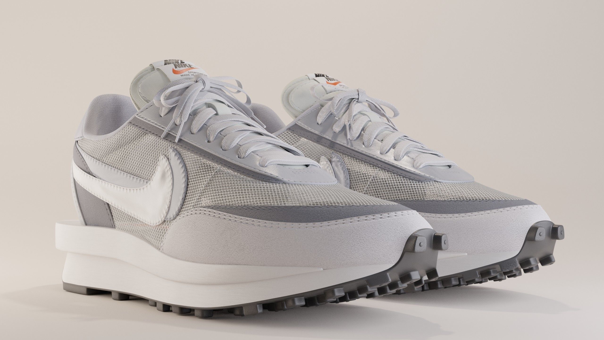 Nike Sacai LD Waffle Sneaker Pack 3D Model Collection_20