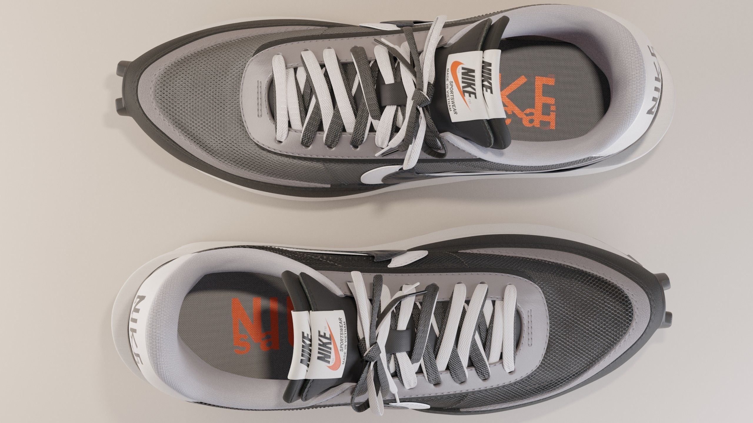 Nike Sacai LD Waffle Sneaker Pack 3D Model Collection_22