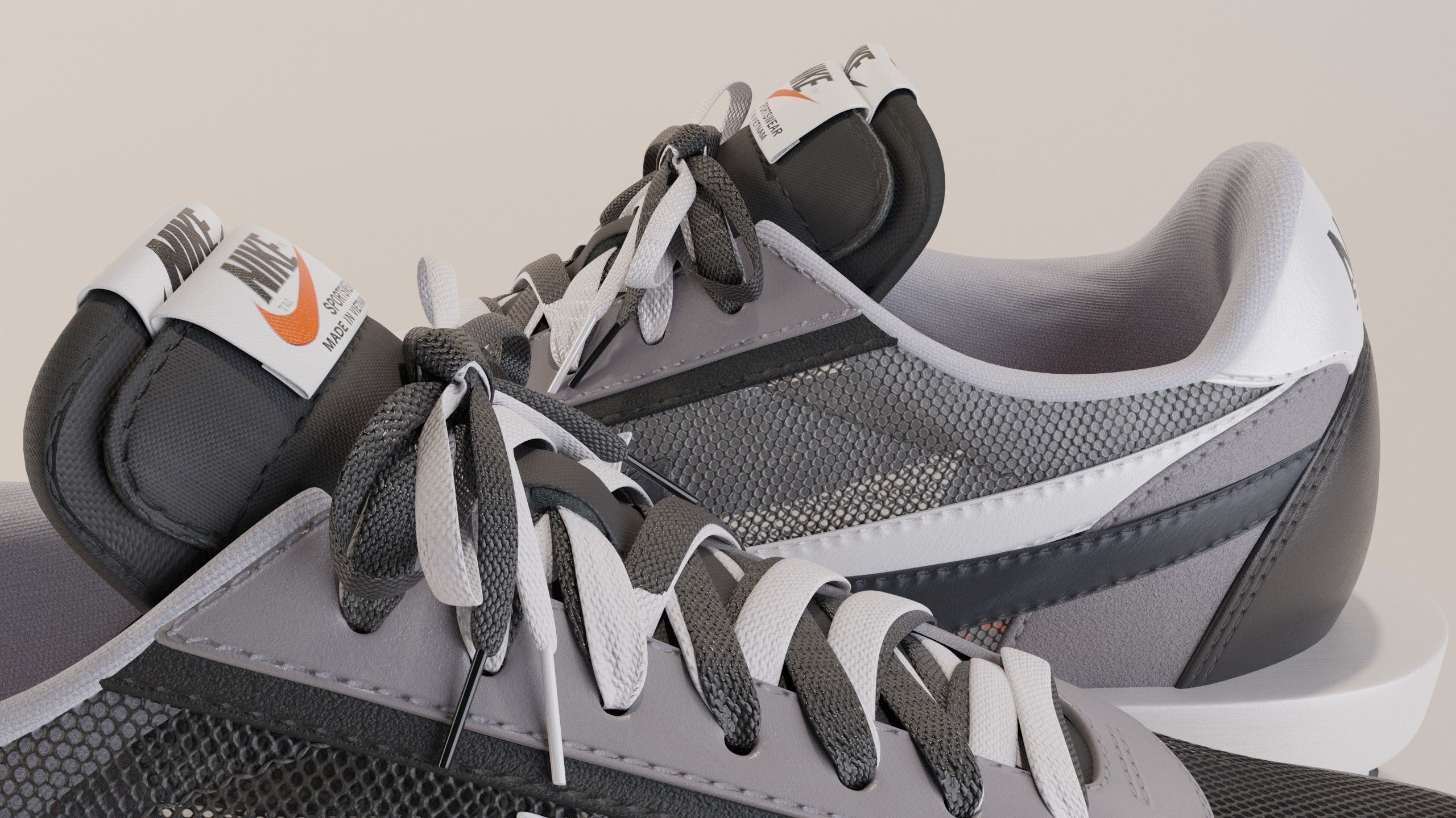 Nike Sacai LD Waffle Sneaker Pack 3D Model Collection_27