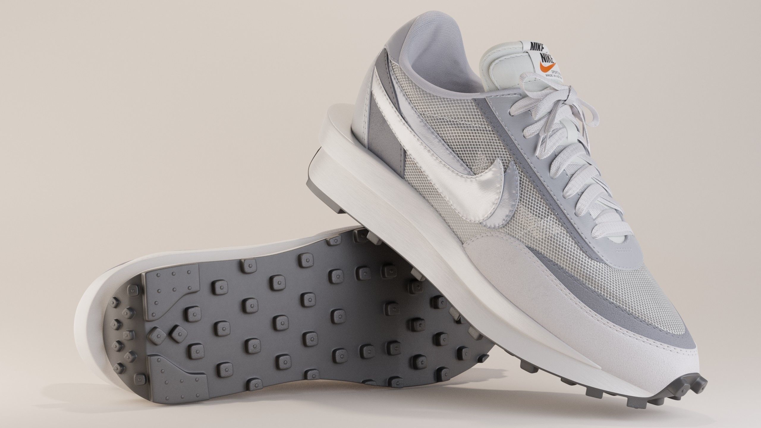 Nike Sacai LD Waffle Sneaker Pack 3D Model Collection_17