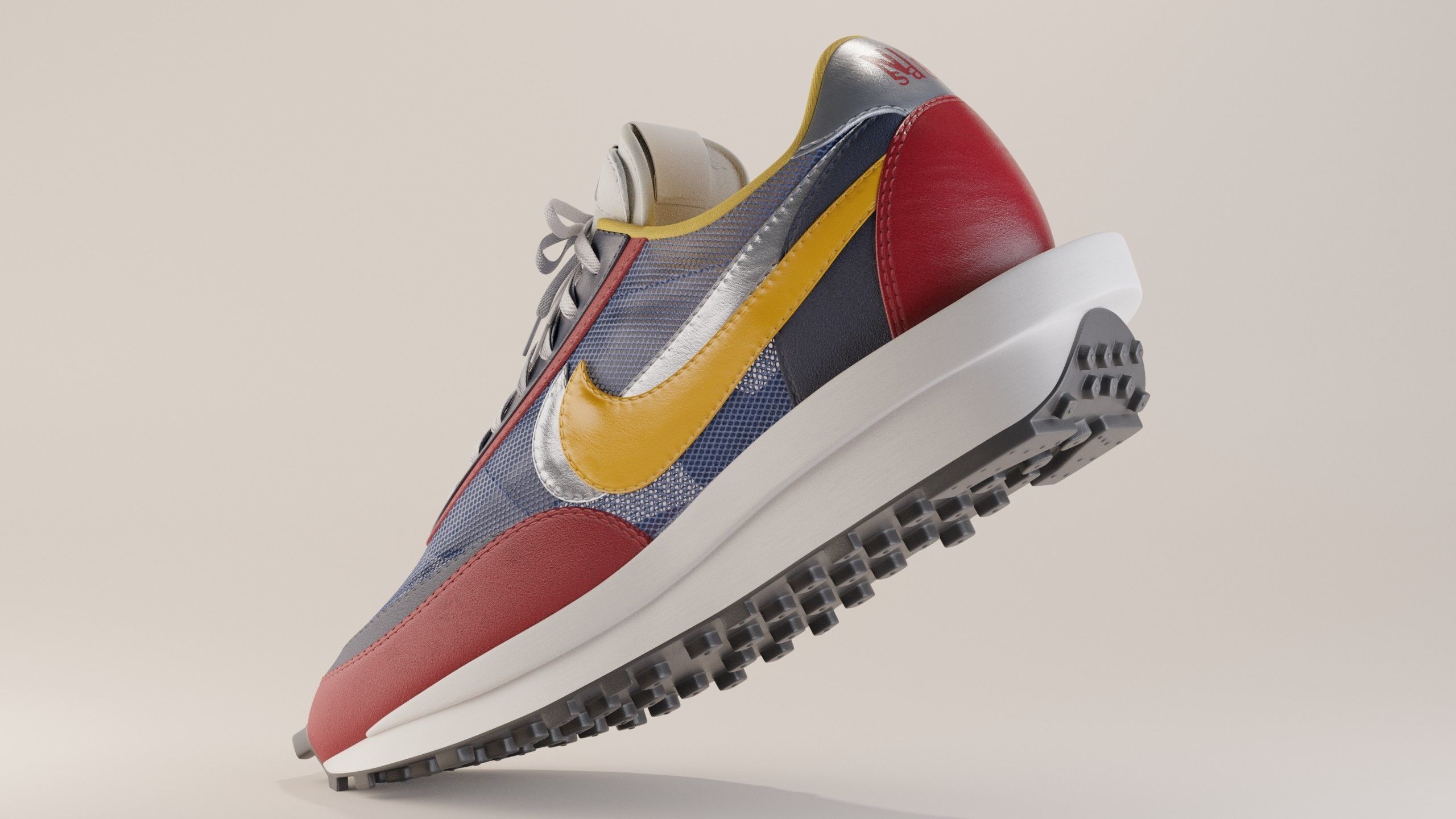 Nike Sacai LD Waffle Sneaker Pack 3D Model Collection_26