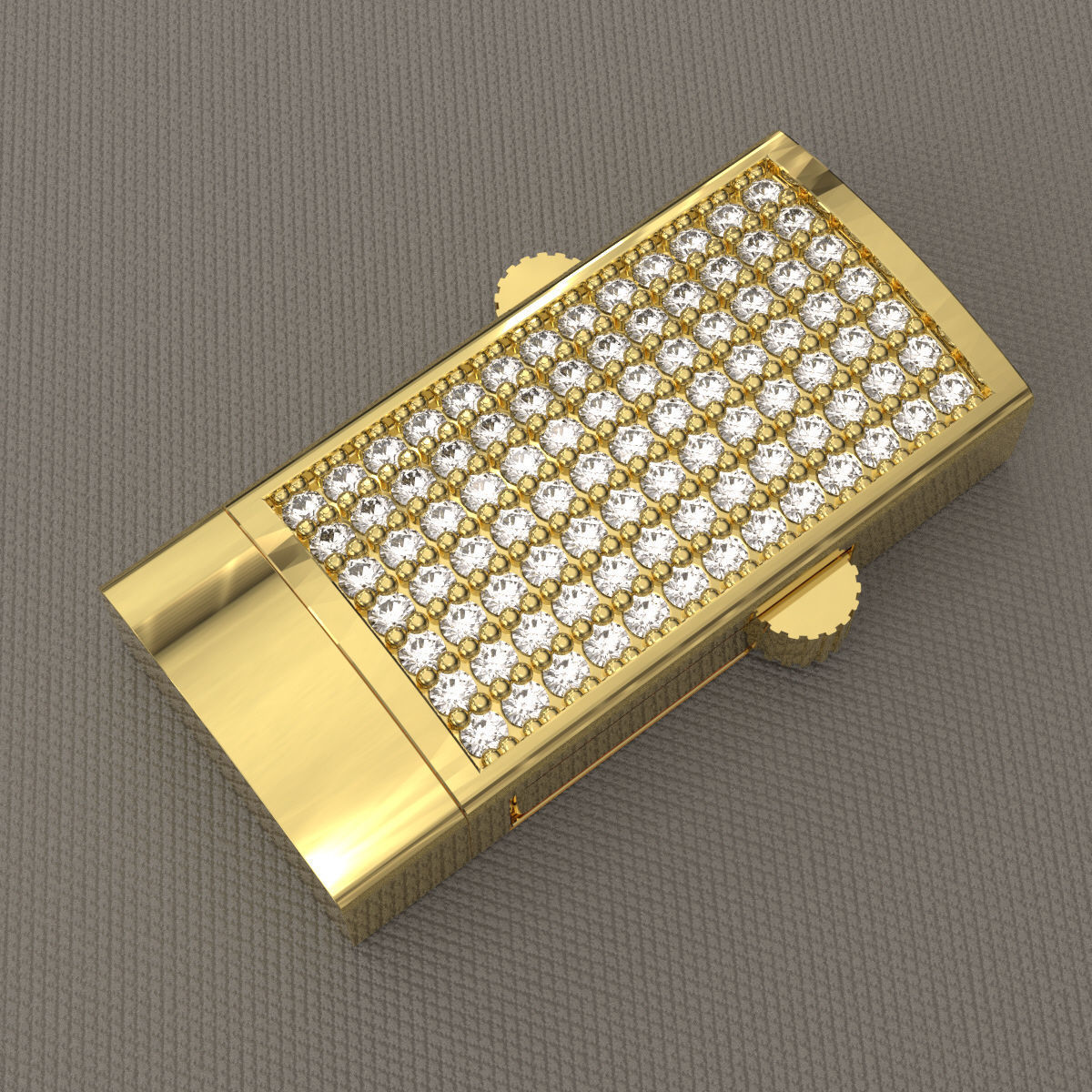 Cuban chain Lock 10 mm and 12 mm wide 3D print model_8