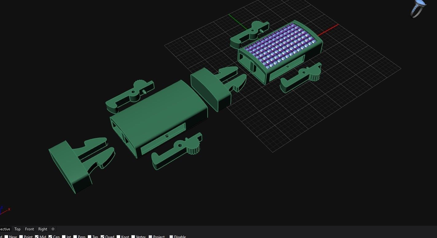 Cuban chain Lock 10 mm and 12 mm wide 3D print model_3