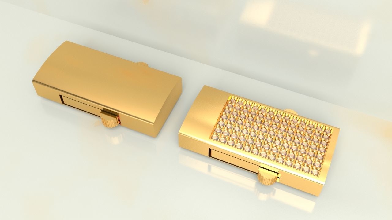 Cuban chain Lock 10 mm and 12 mm wide 3D print model_1