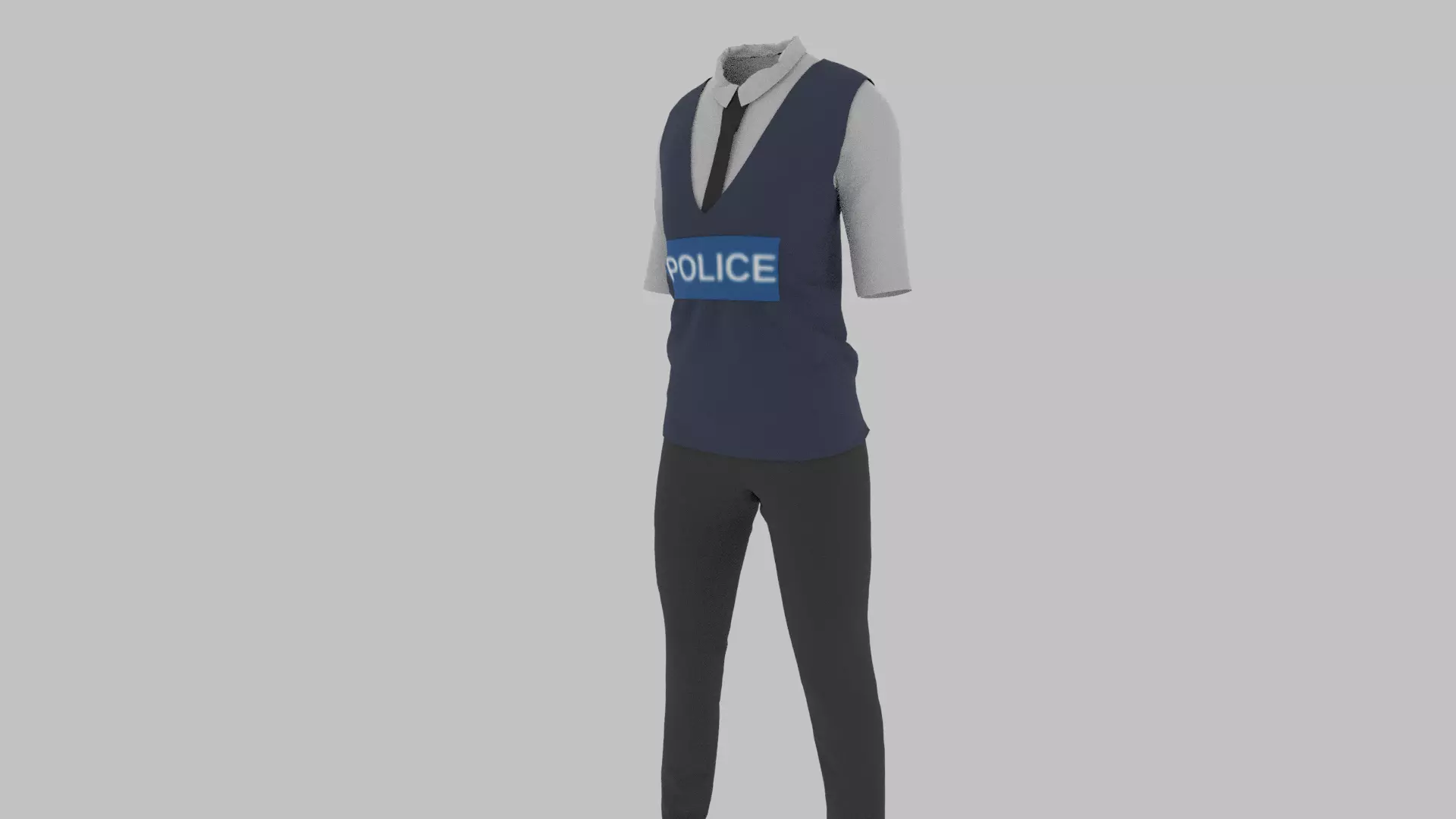Police Uniform Low-poly 3D model_0