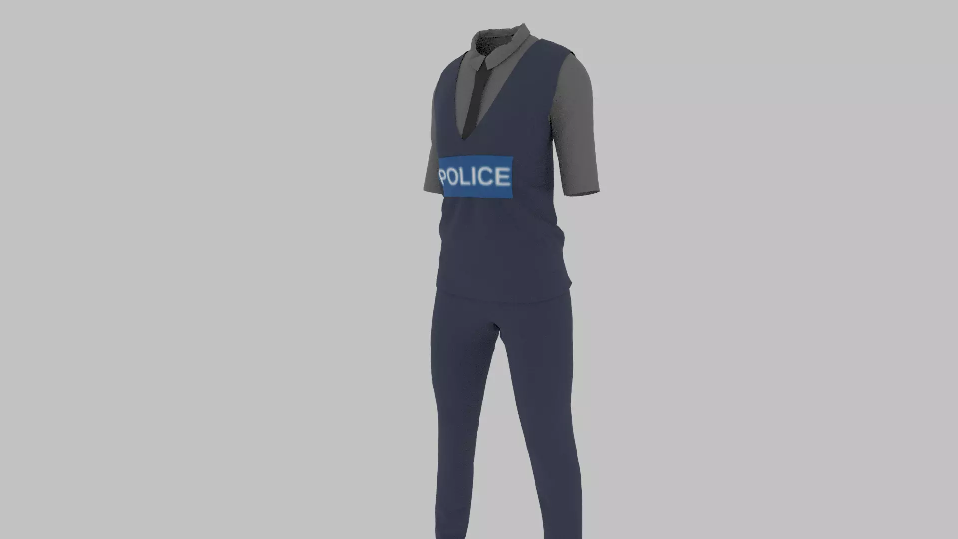 Police Uniform Low-poly 3D model_0
