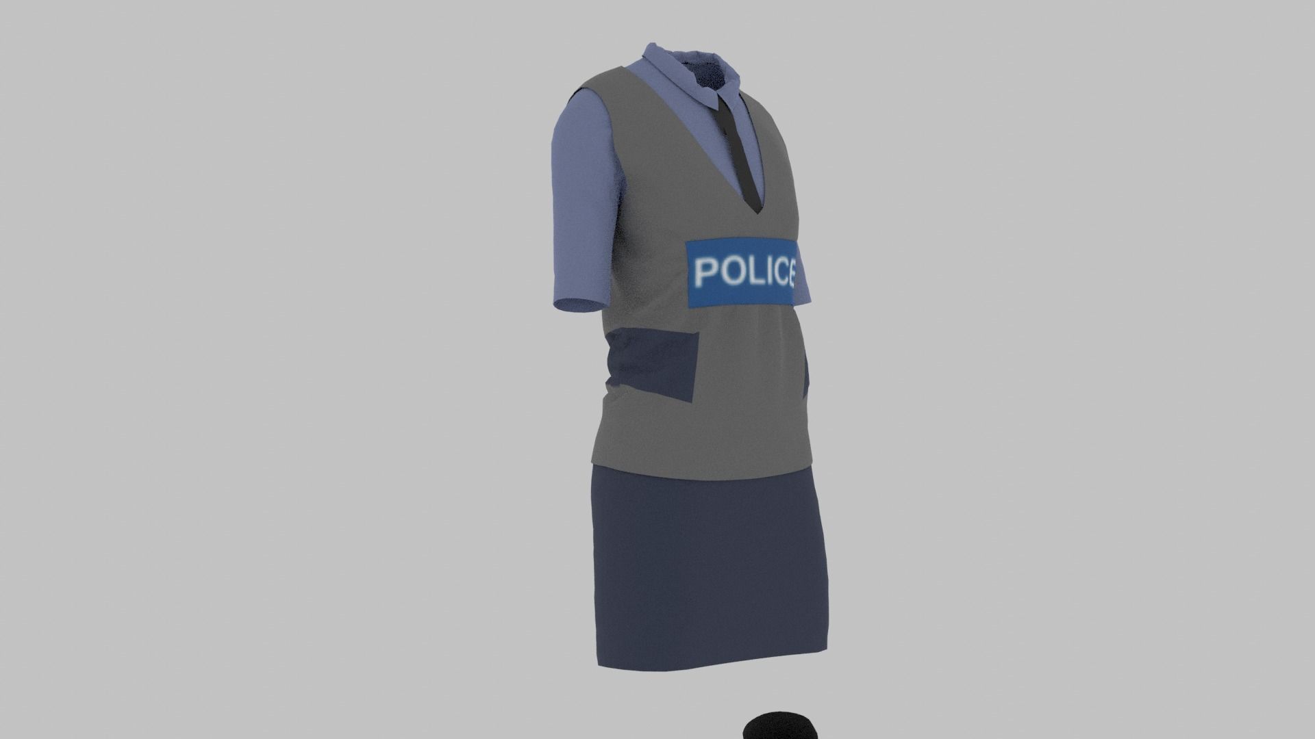 Police Uniform Low-poly 3D model_5