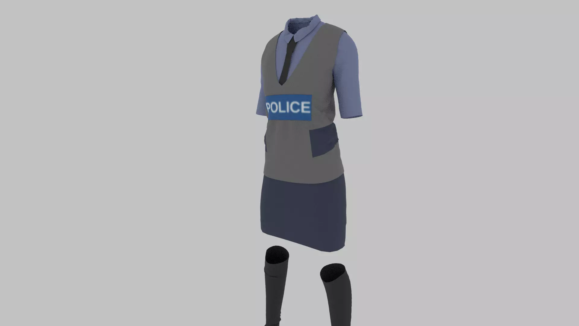 Police Uniform Low-poly 3D model_0