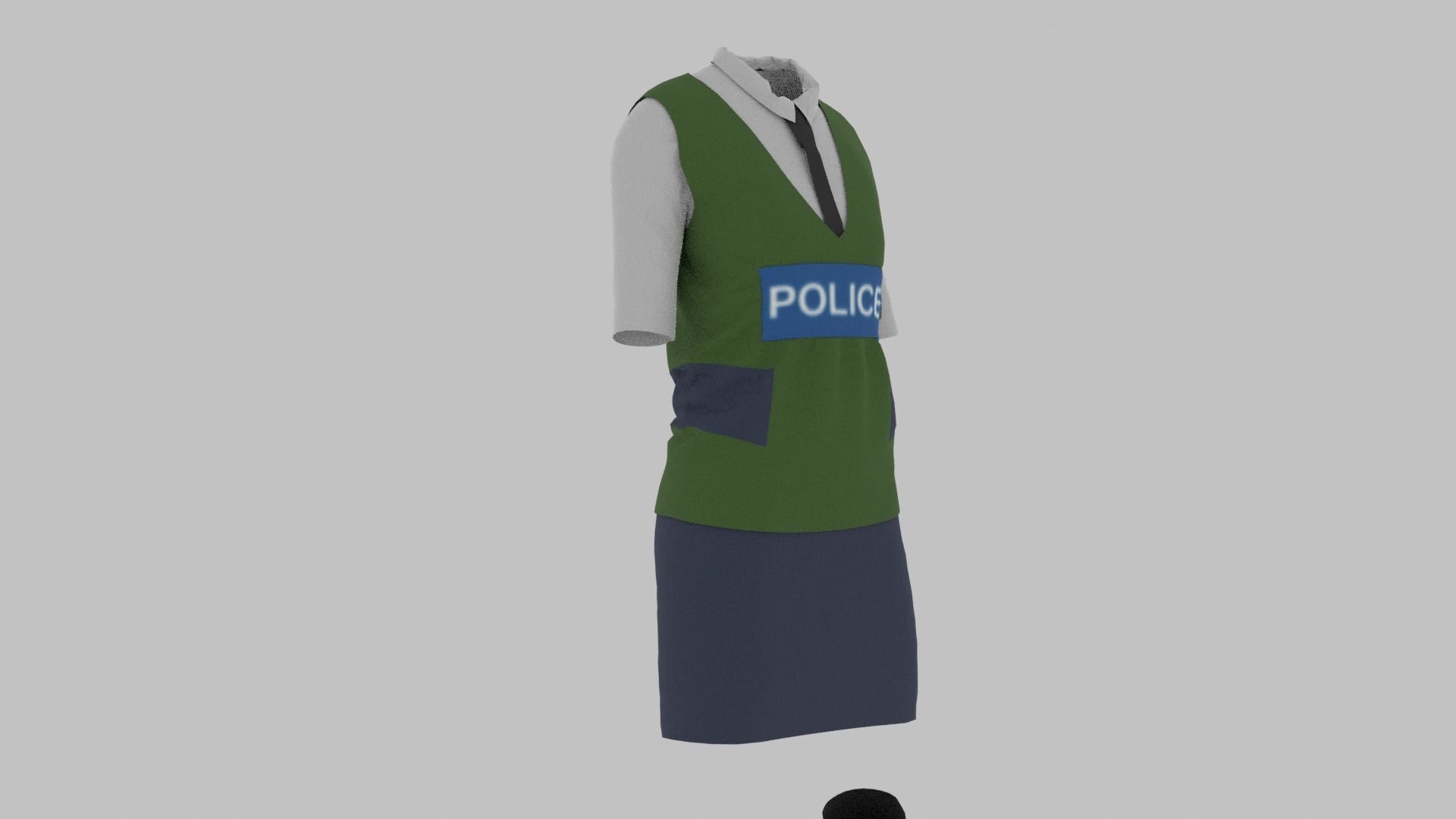 Police Uniform Low-poly 3D model_5