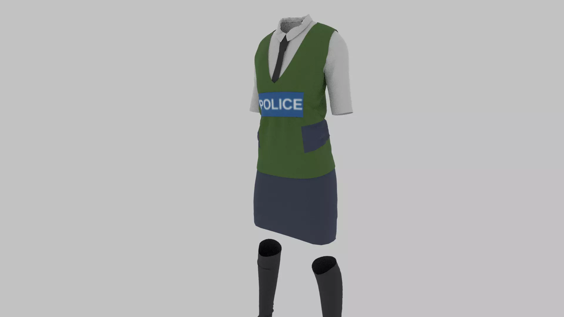 Police Uniform Low-poly 3D model_0