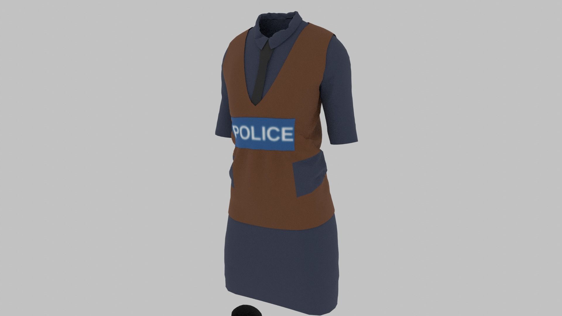 Police Uniform Low-poly 3D model_8